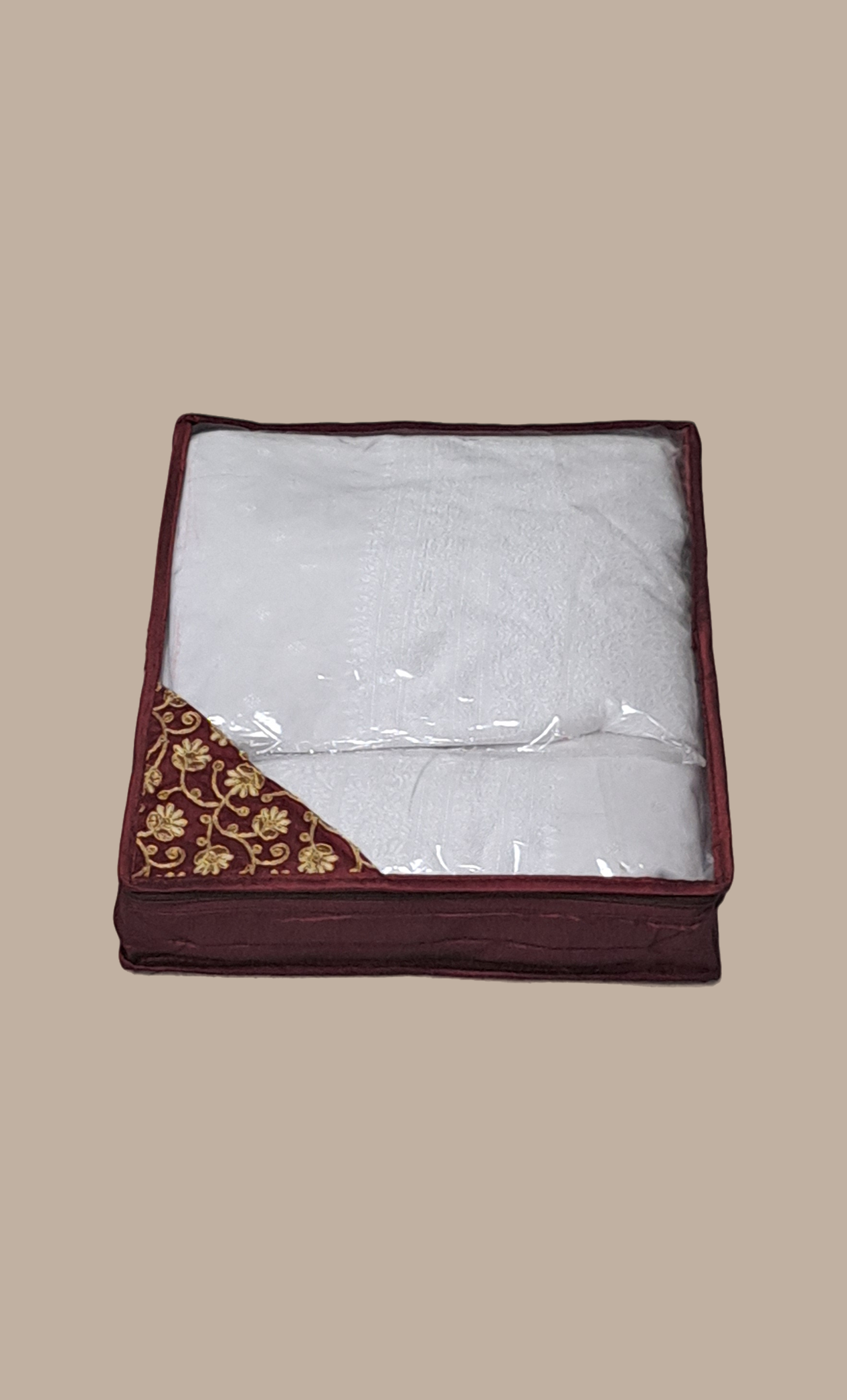 Maroon Double Sari Cover