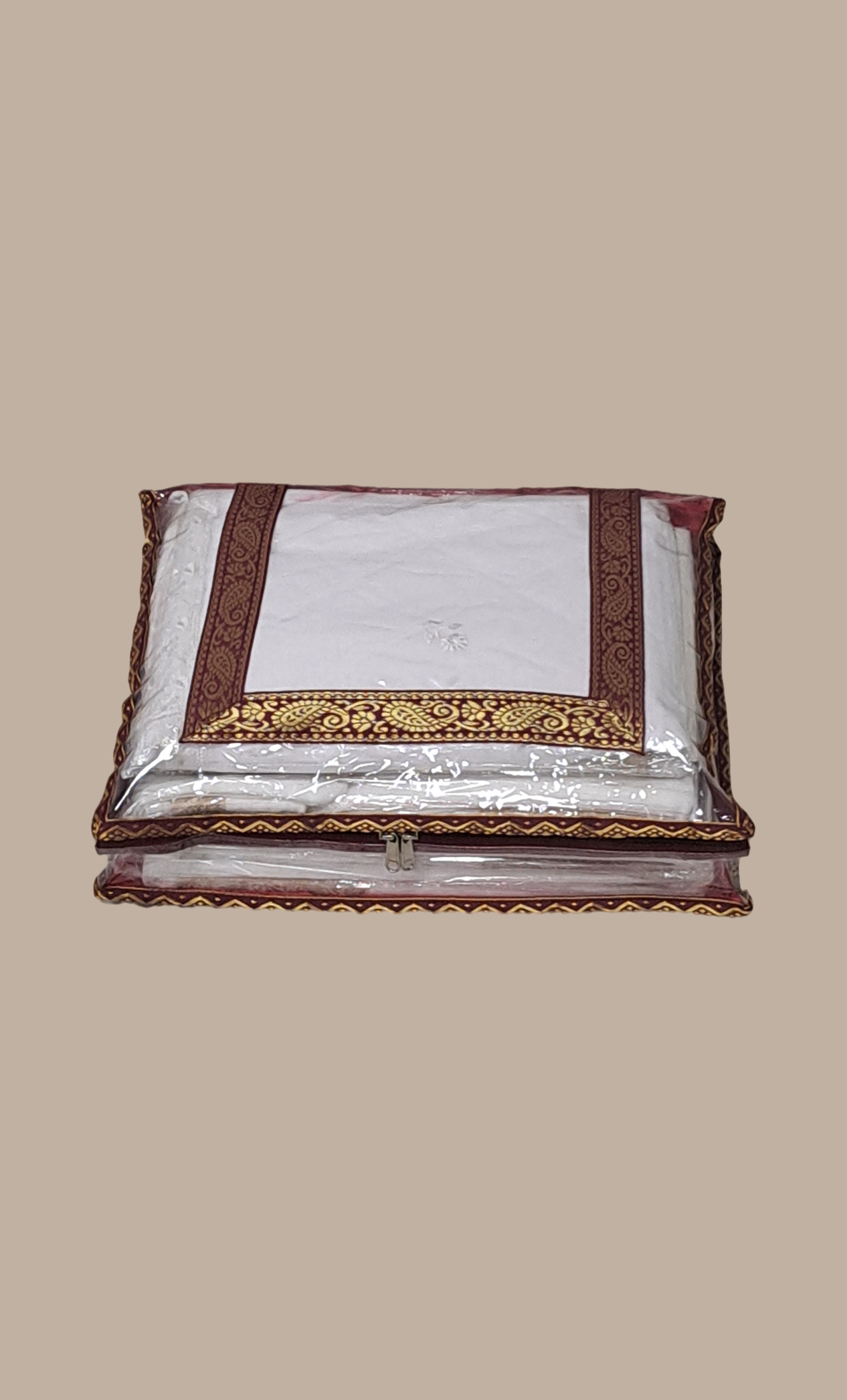 Maroon Double Sari Cover