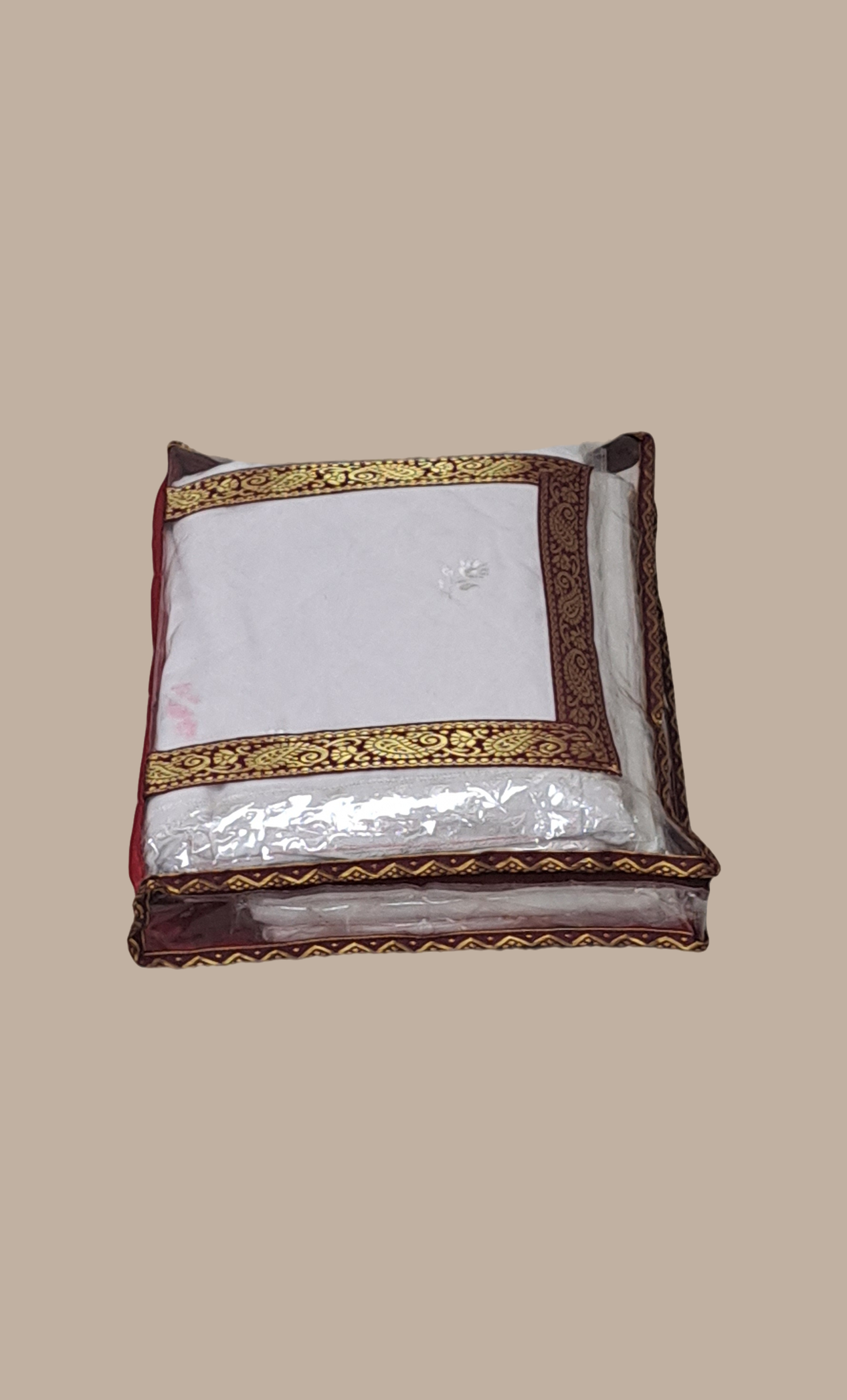 Maroon Double Sari Cover