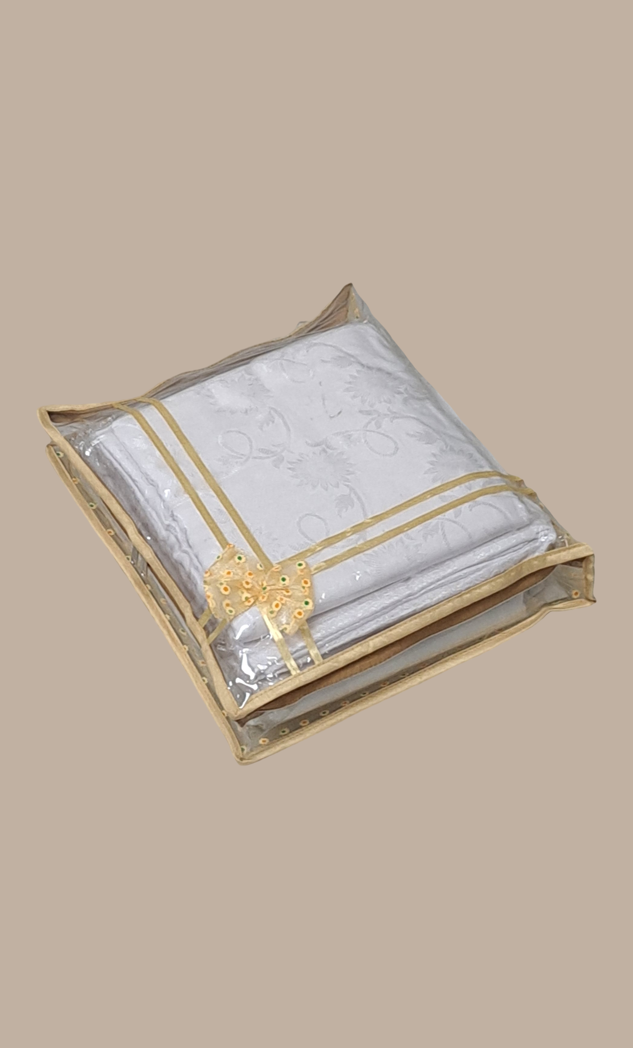 Beige Double Sari Cover