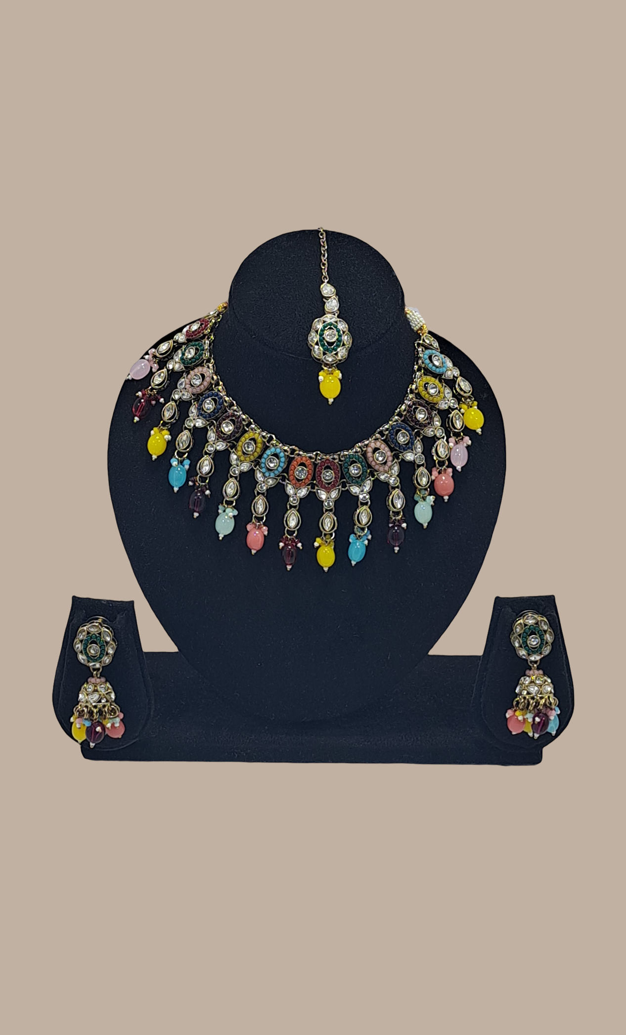 Multi-Colour Stone Work Chocker Set