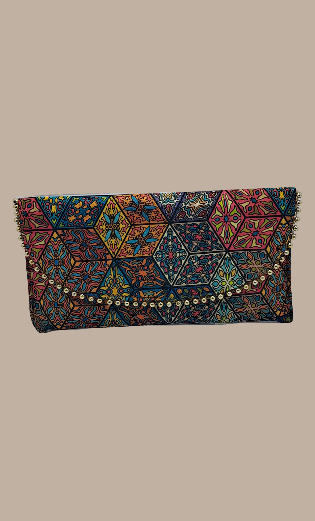 Multi-Colour Printed Clutch