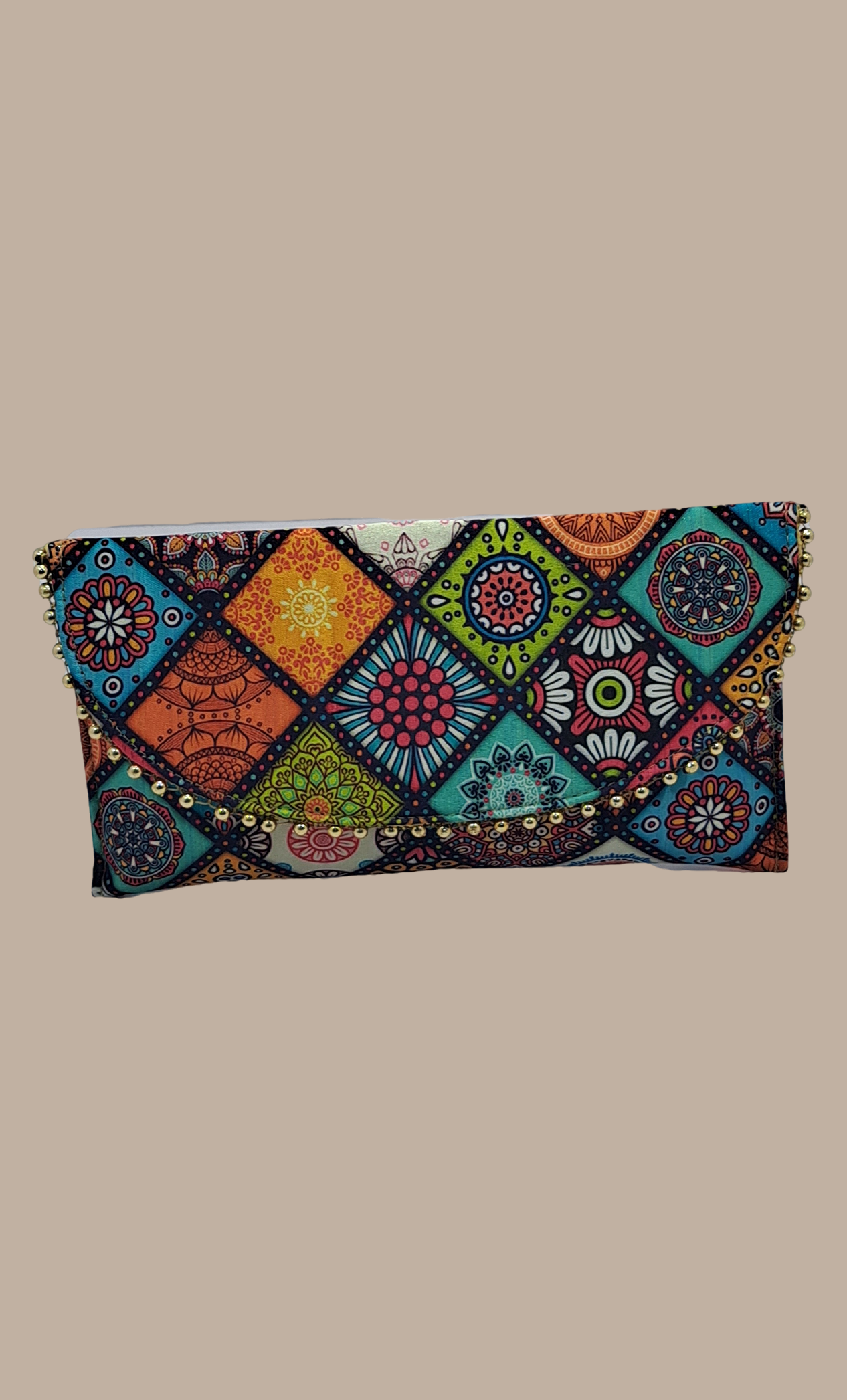 Multi-Colour Printed Clutch