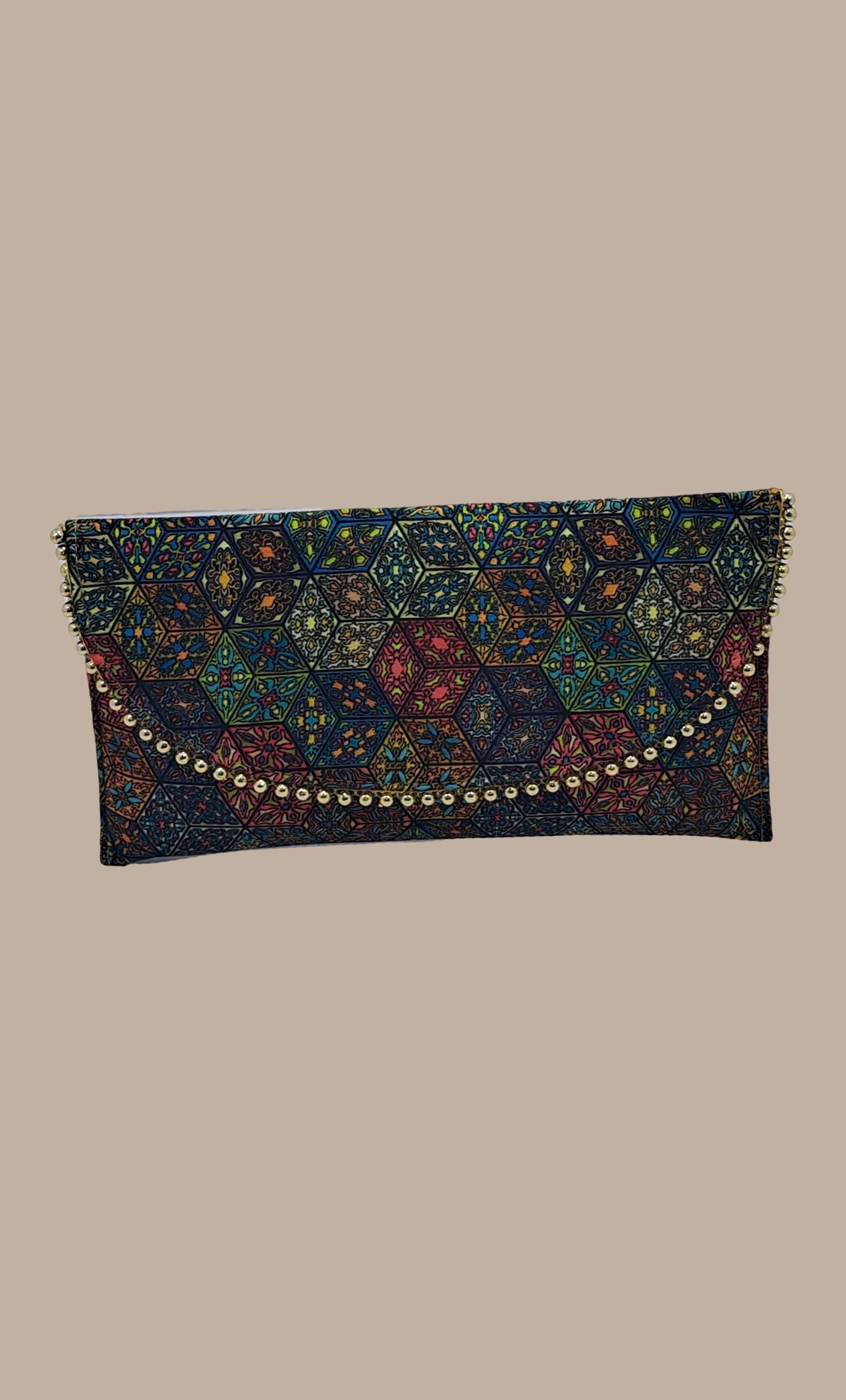 Multi-Colour Printed Clutch