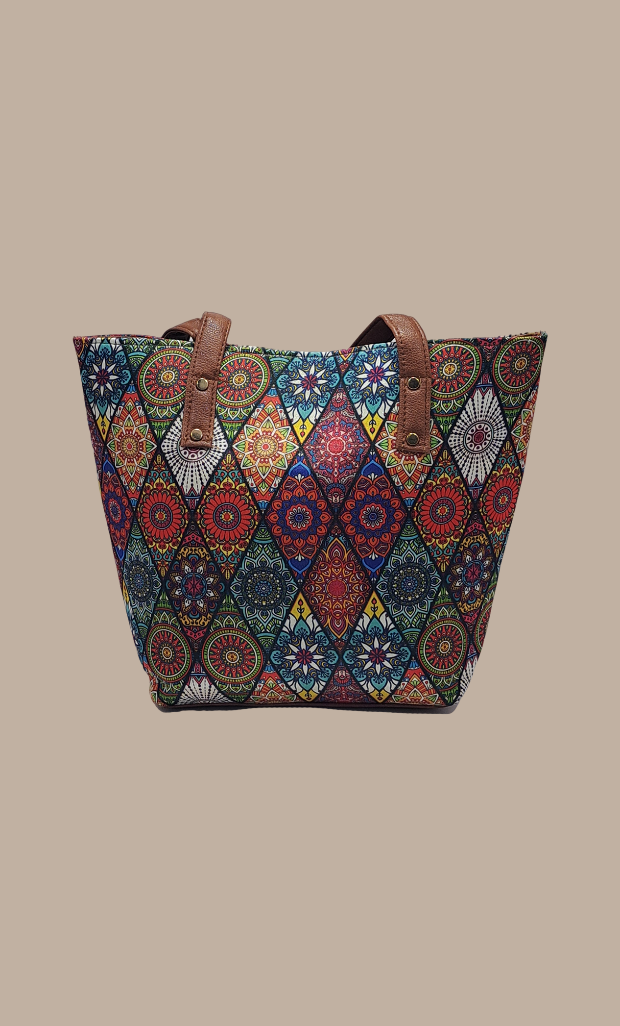 5 Piece Multi-Colour Printed Handbag