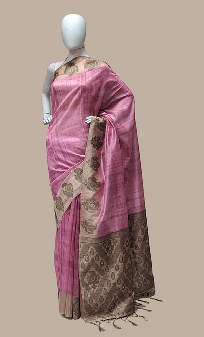 Deep Mink Cotton Sari