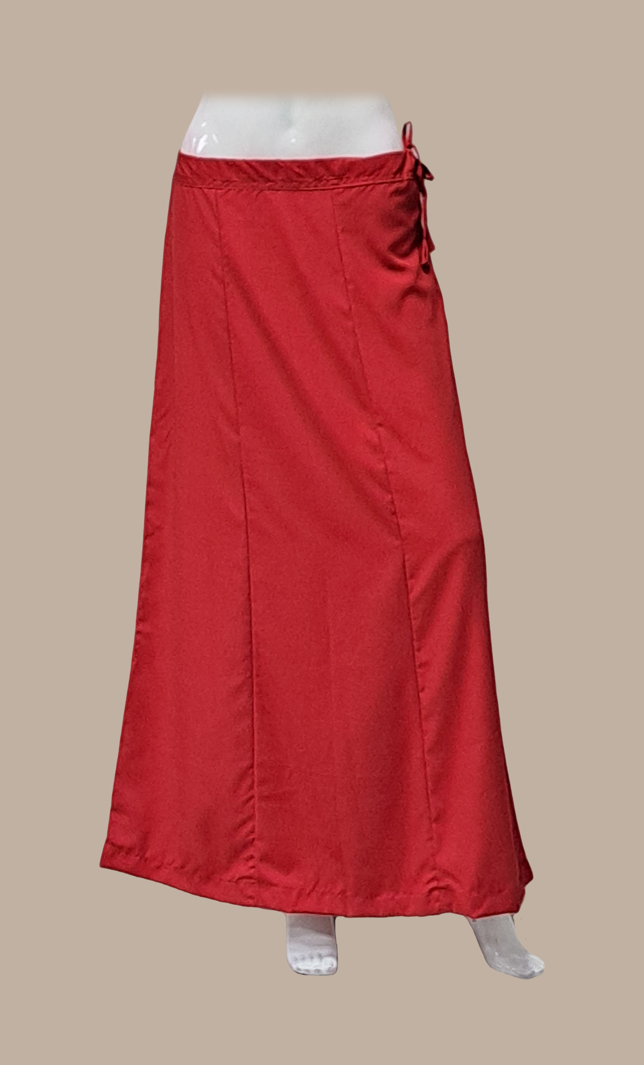 Bright Red Cotton Under Skirt