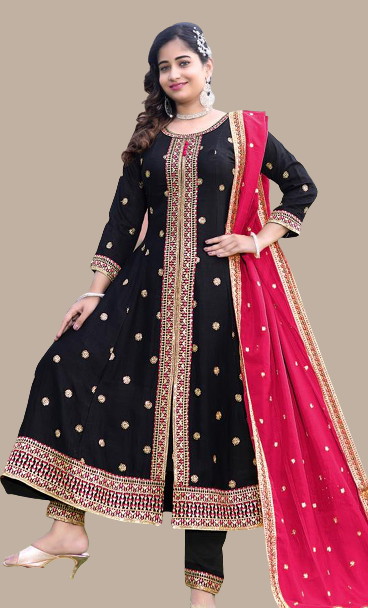 Black Embroidered Punjabi