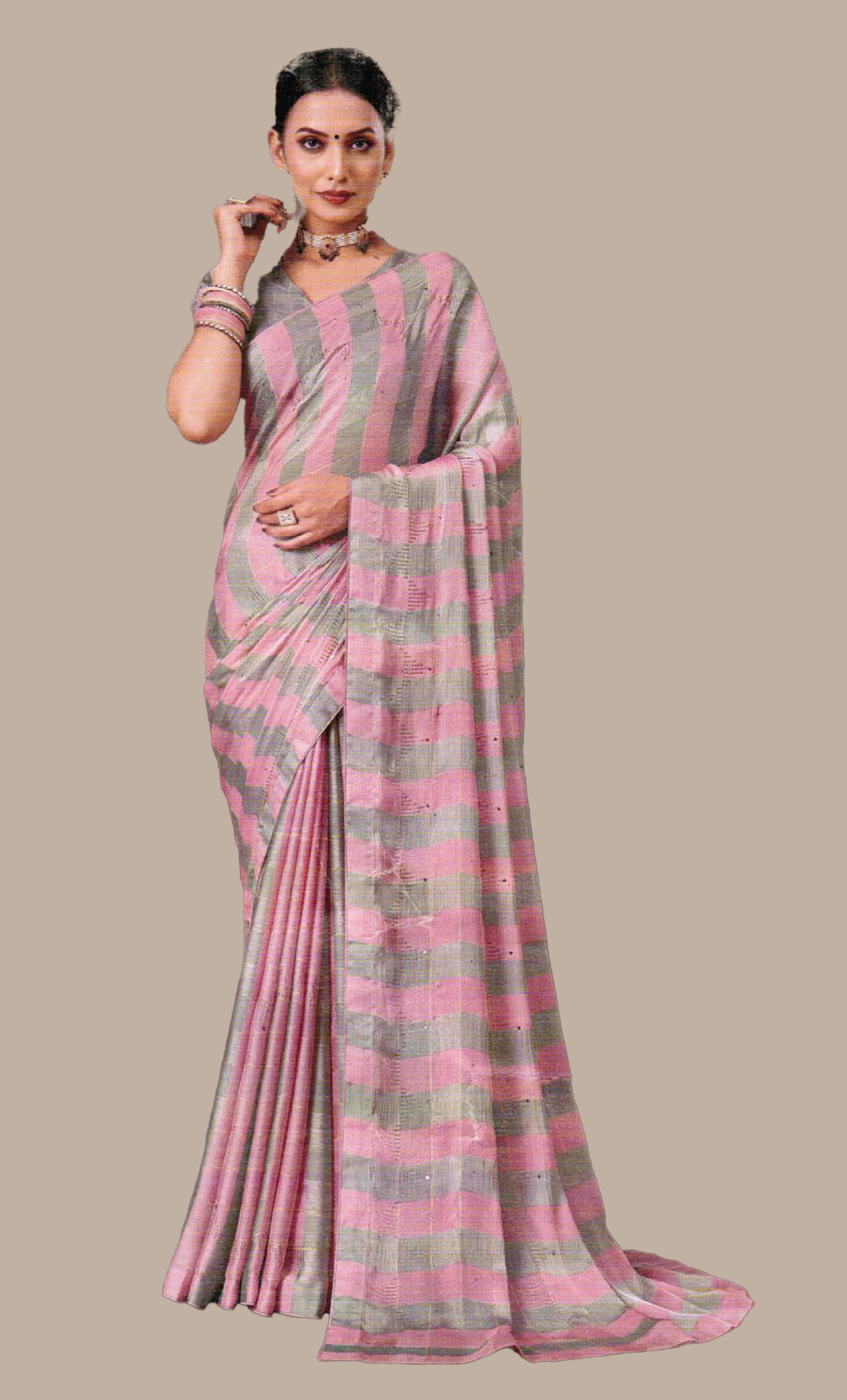 Soft Mink Printed Sari