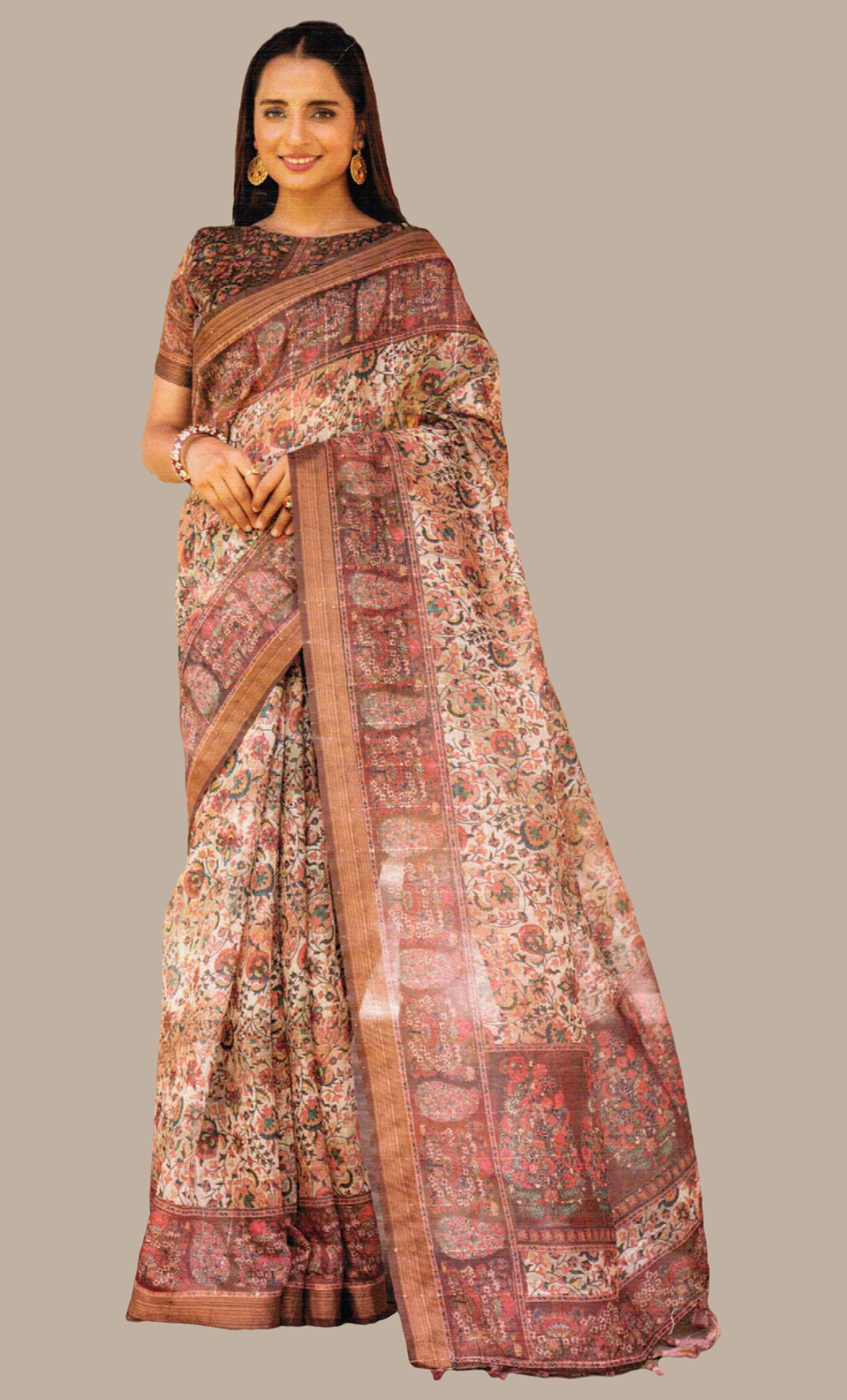 Soft Stone Printed Sari
