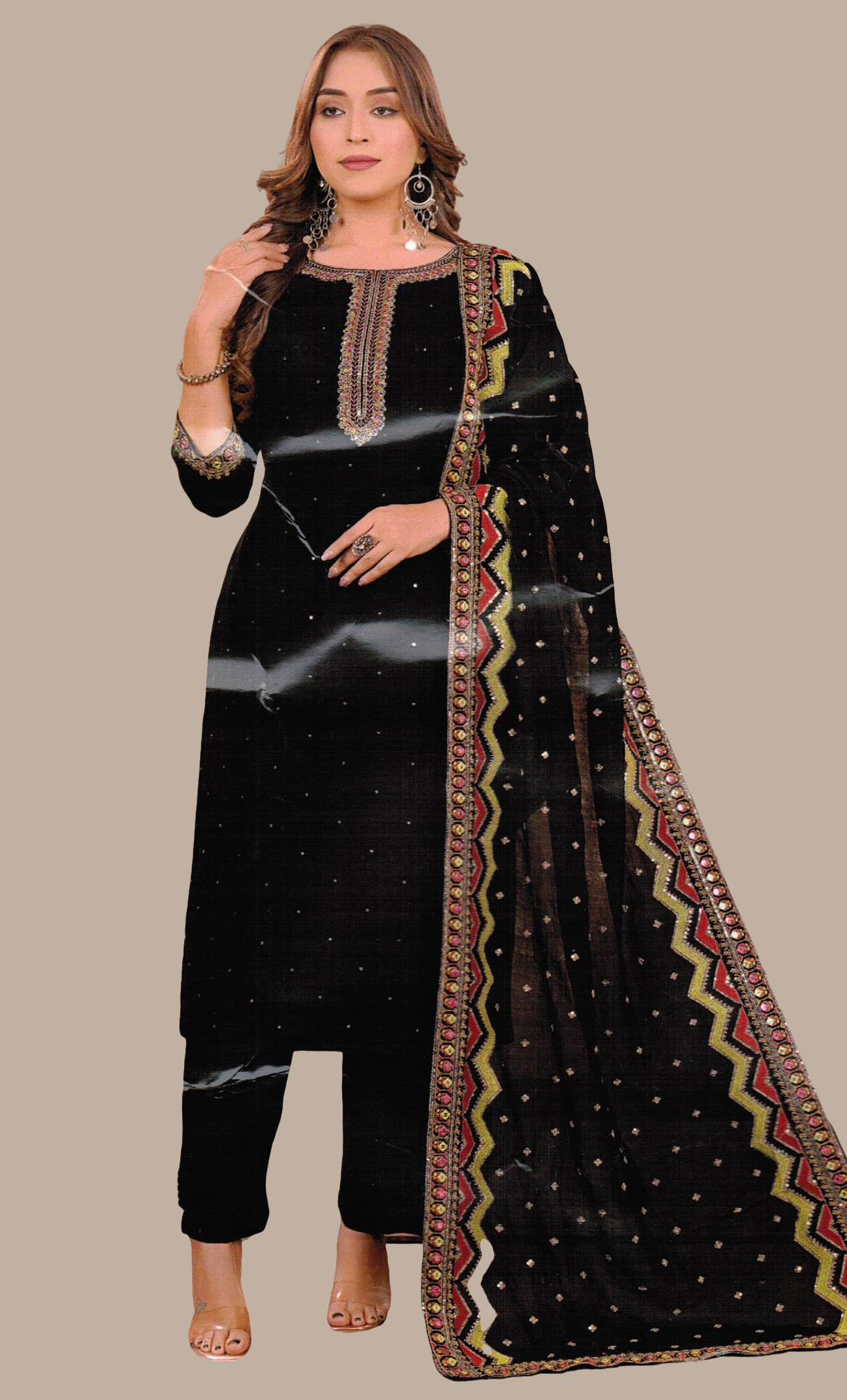Black Embroidered Punjabi