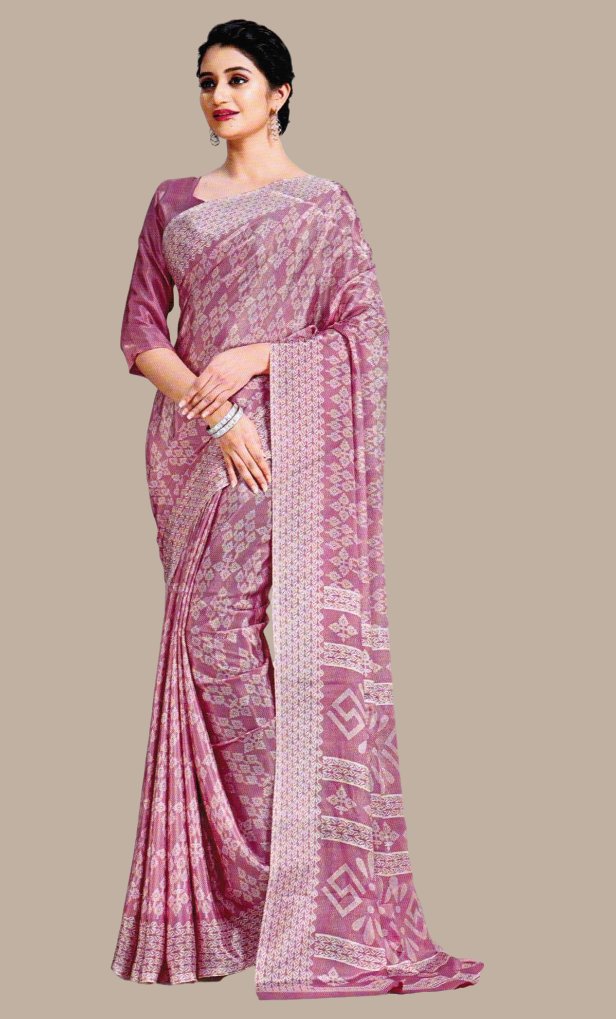 Mink Printed Sari