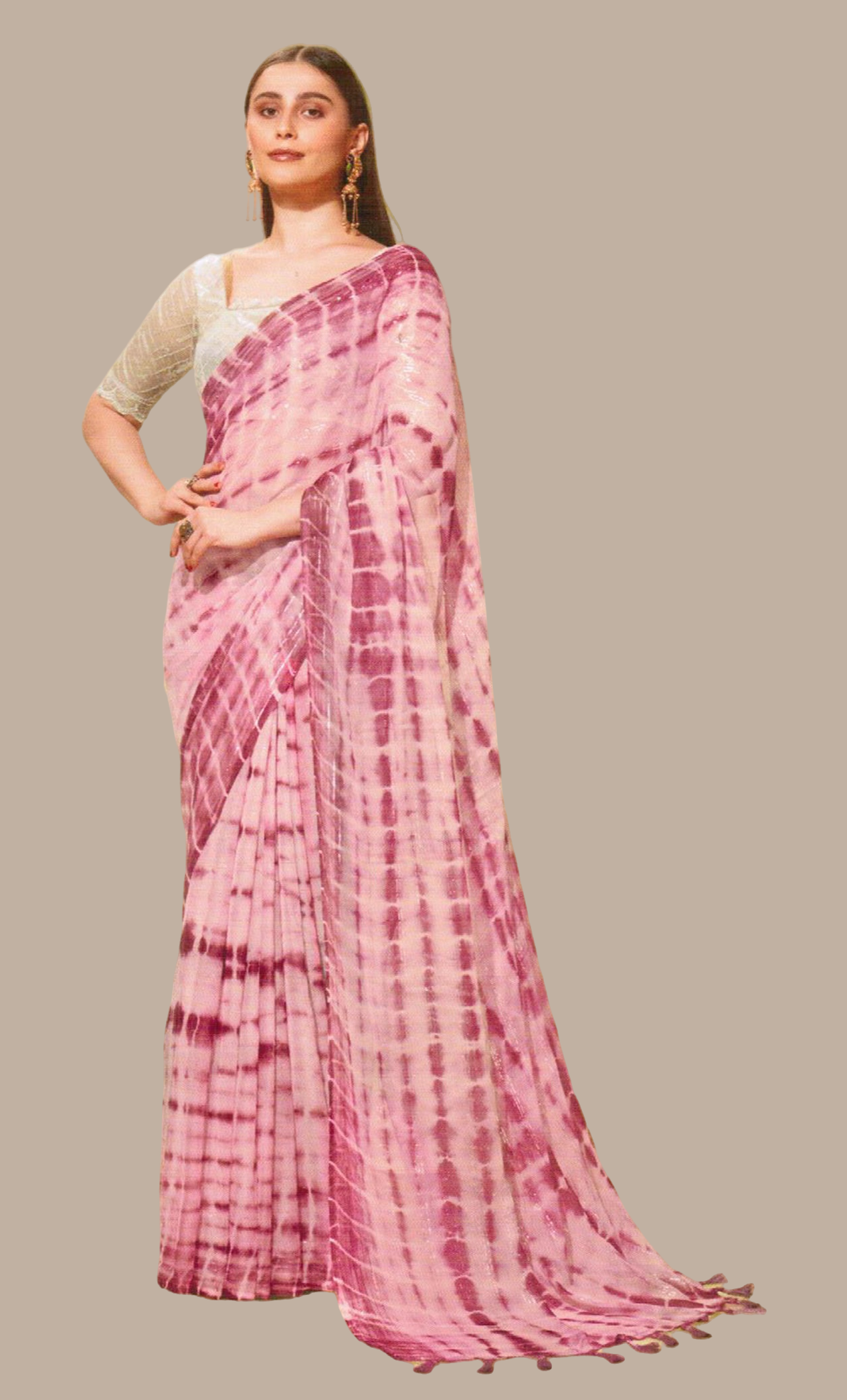 Mink Printed Sari