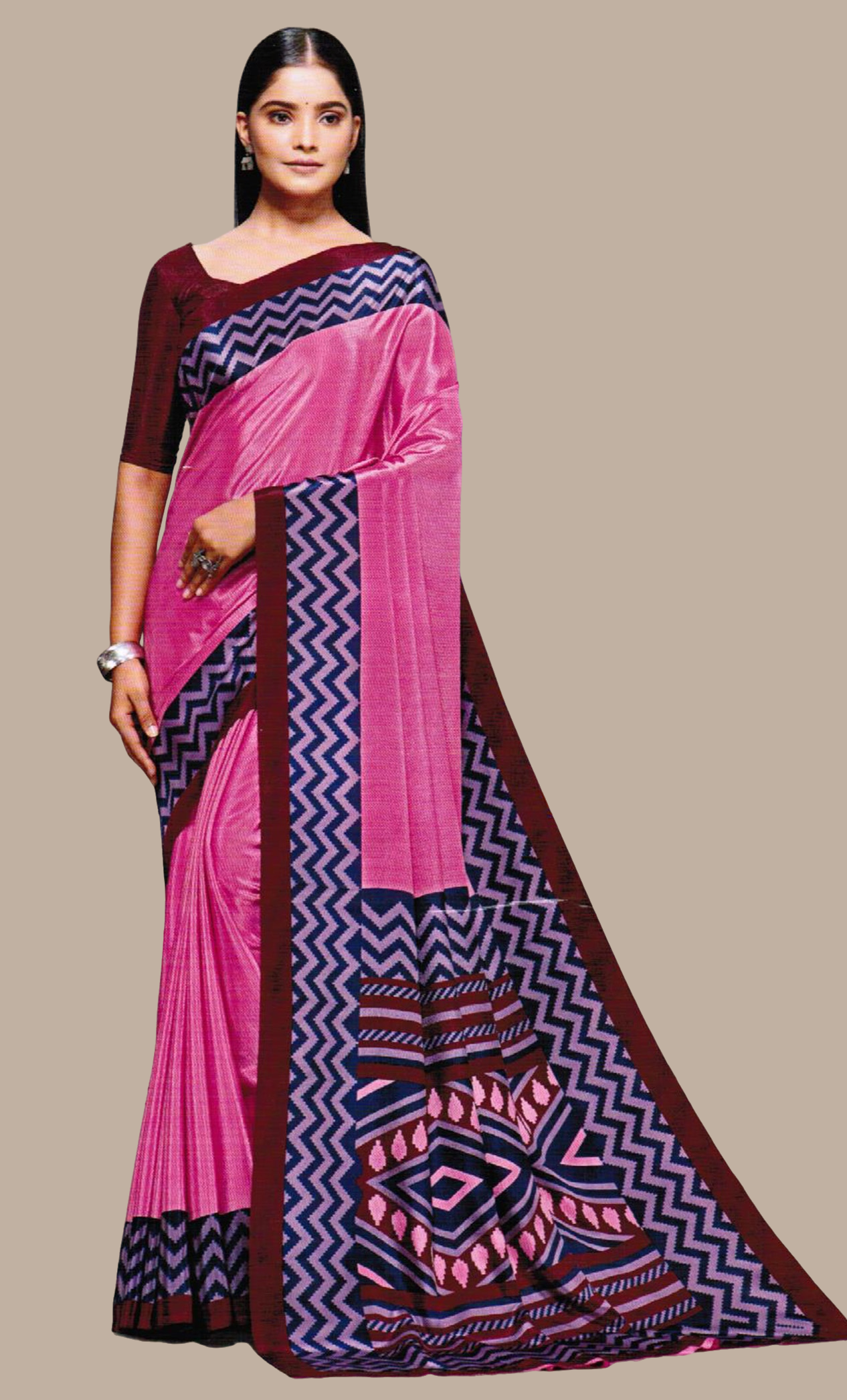 Mink Printed Sari