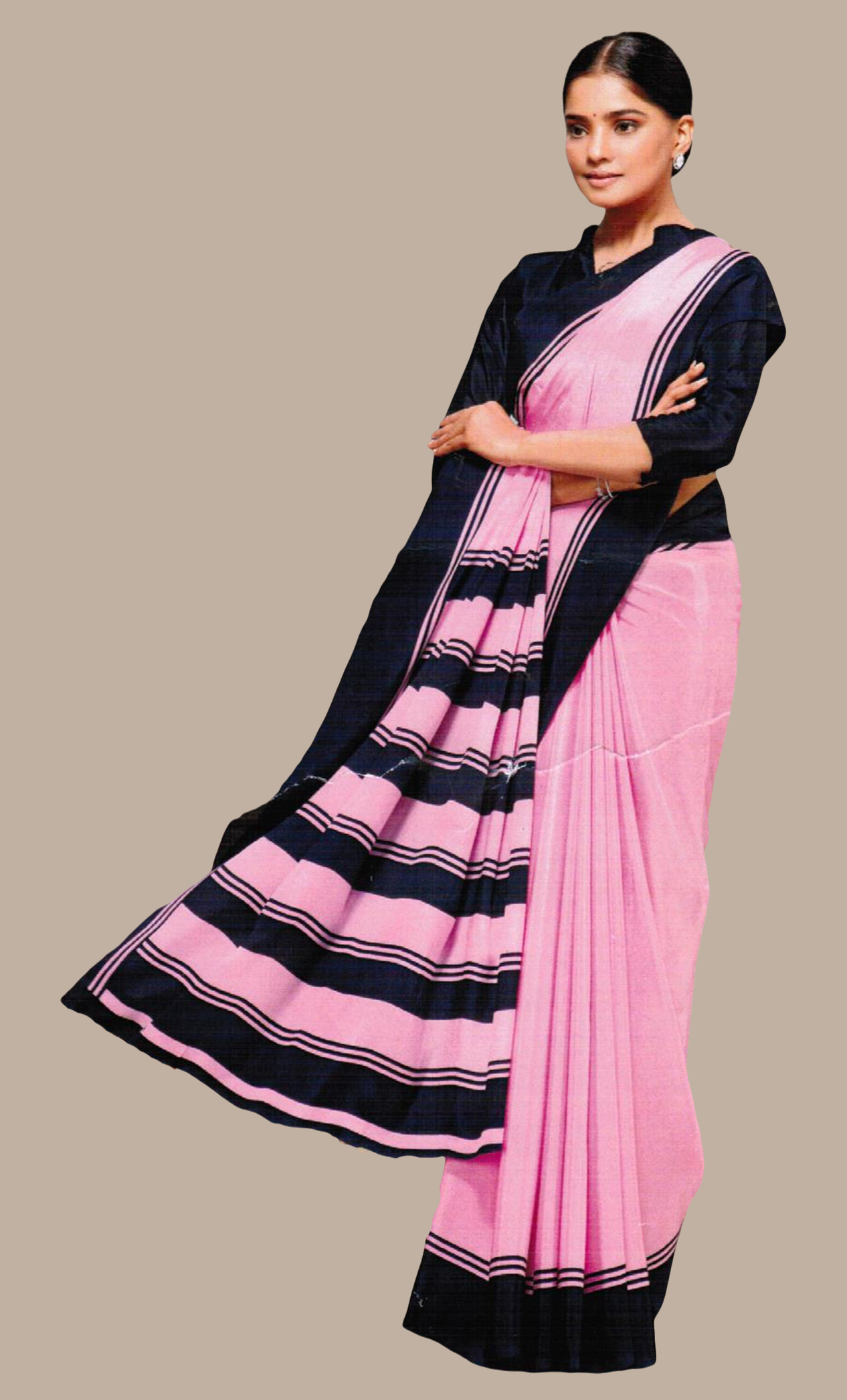 Candy Pink Printed Sari