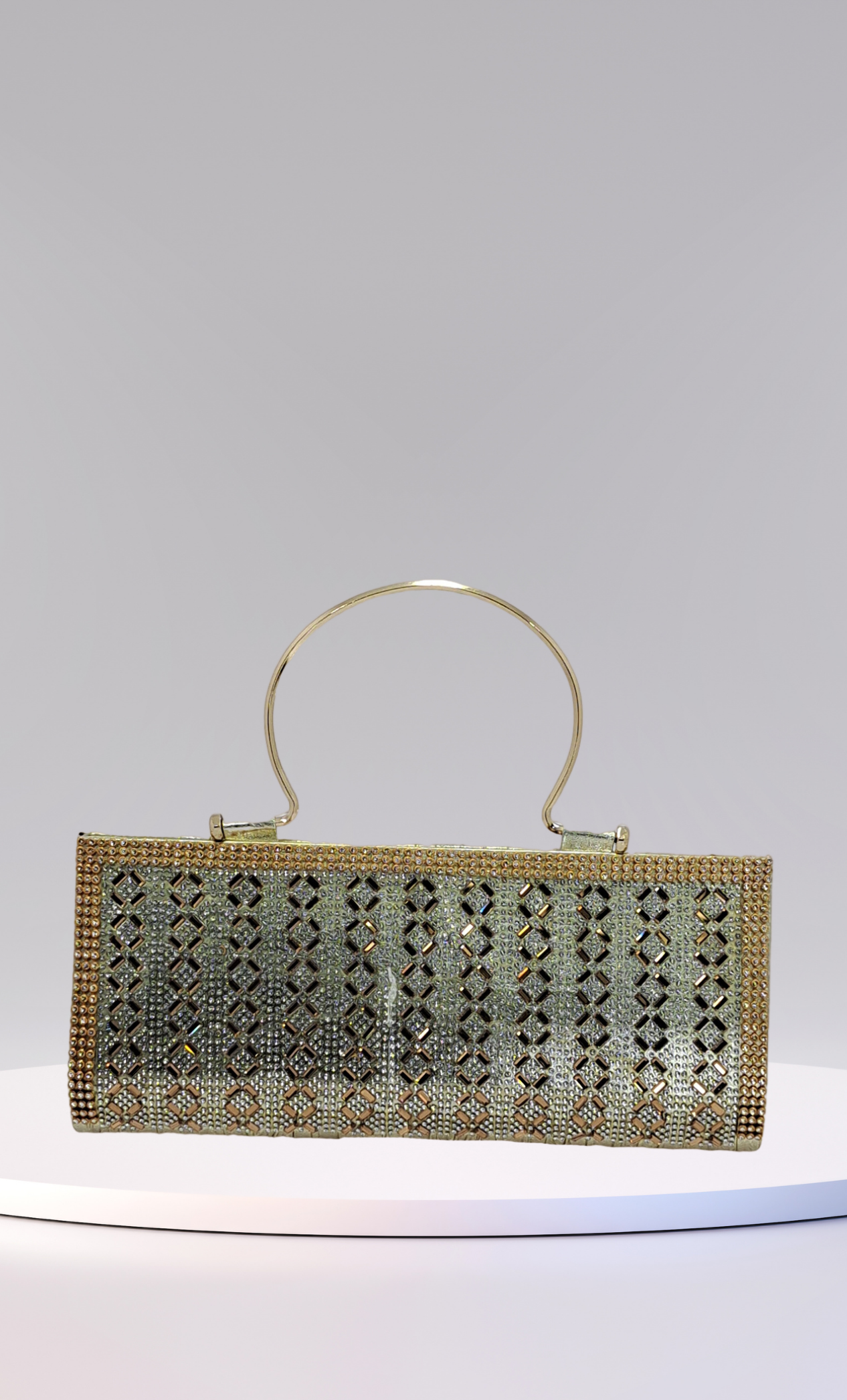 Gold Stonework Handbag