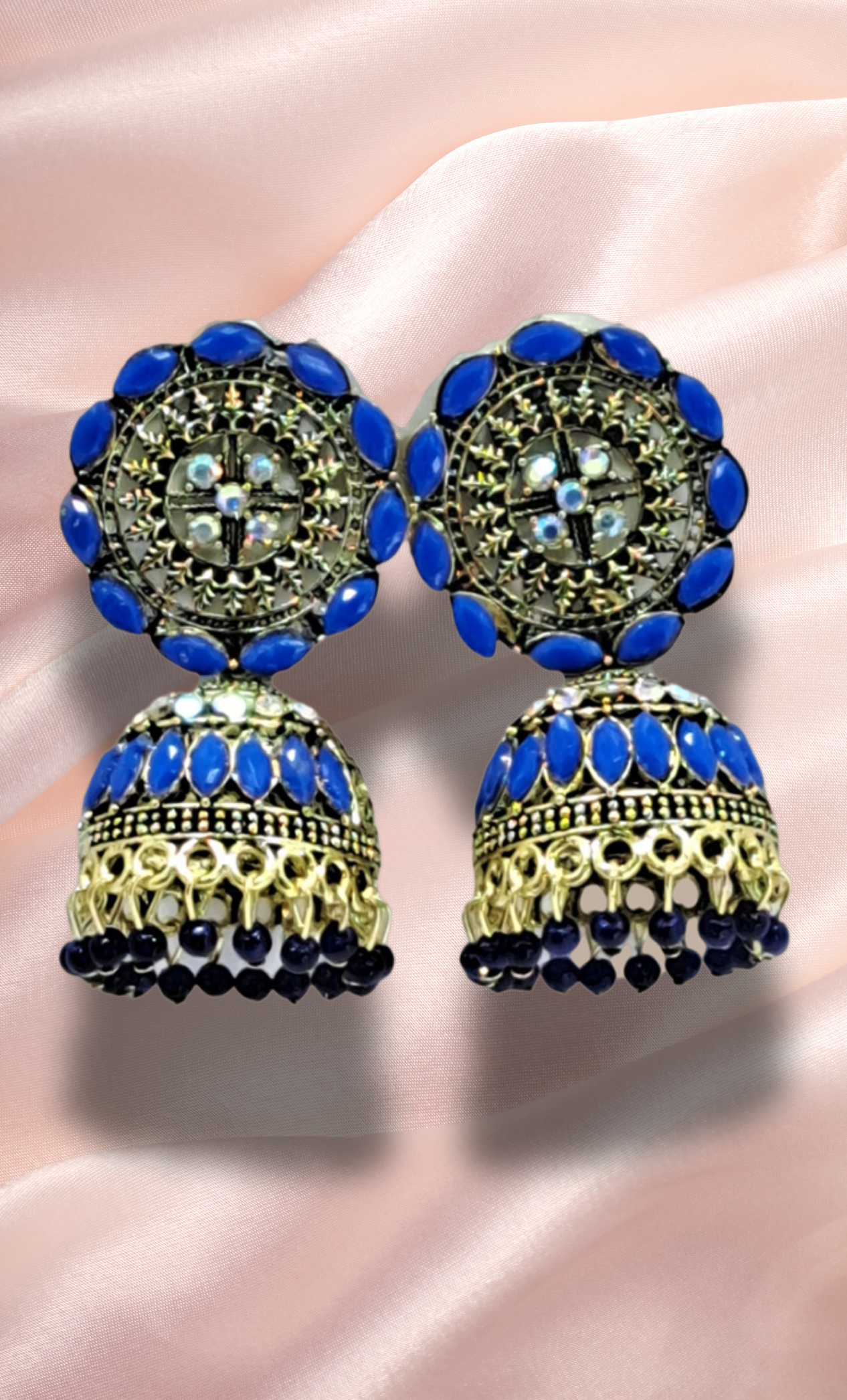 Deep Blue Jumki Earrings