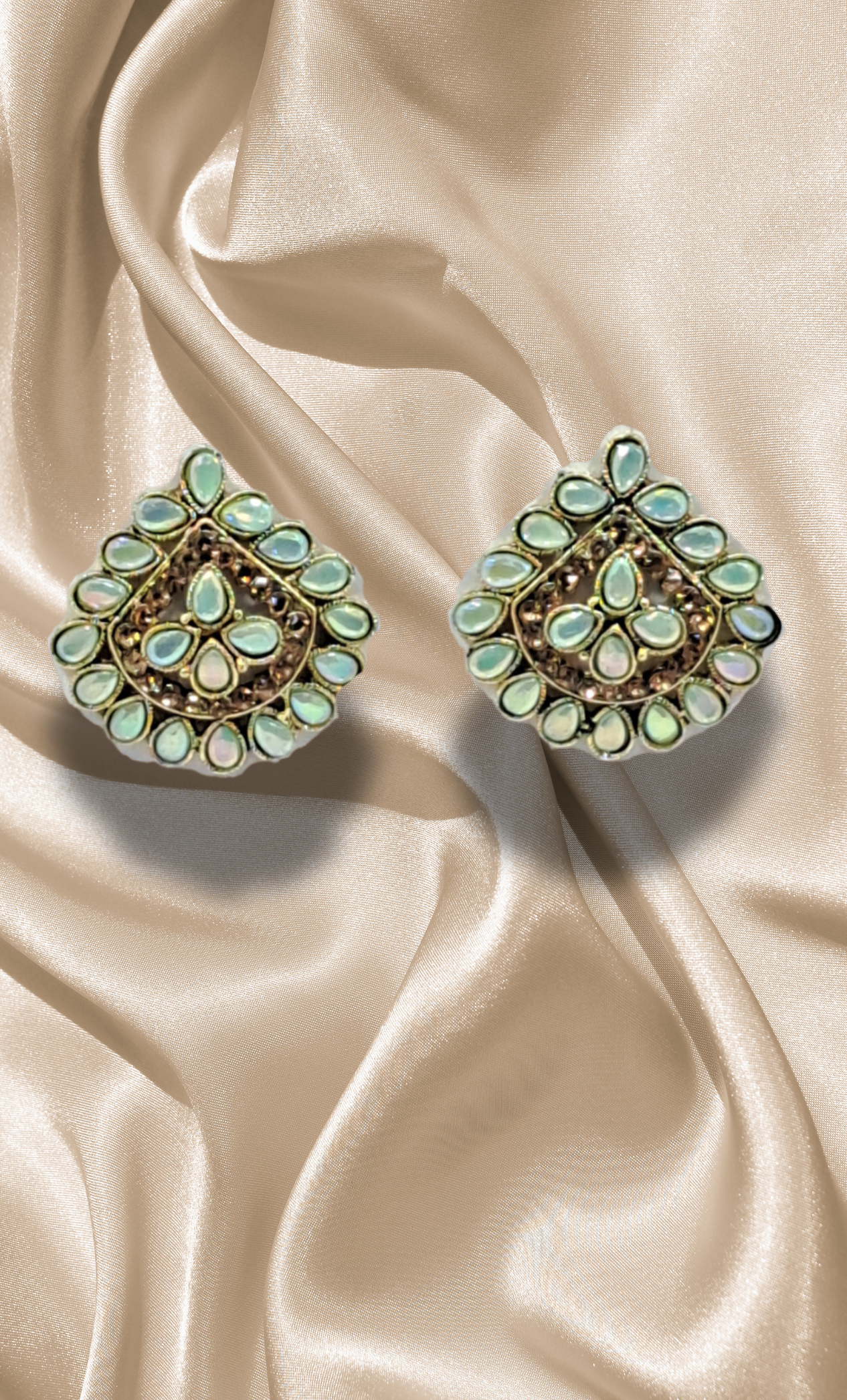 Mint Green Stud Earrings