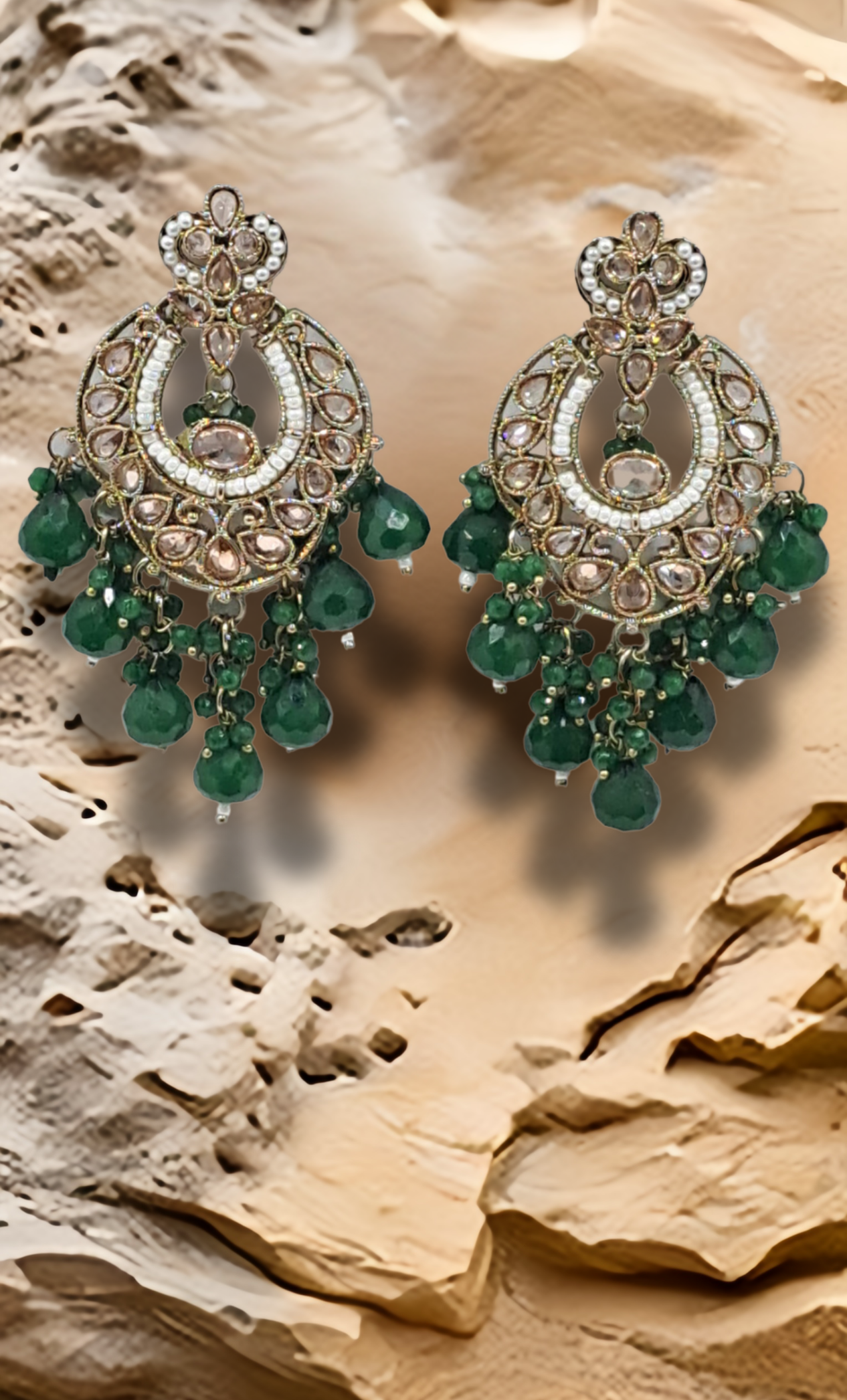 Green Drop Earrings