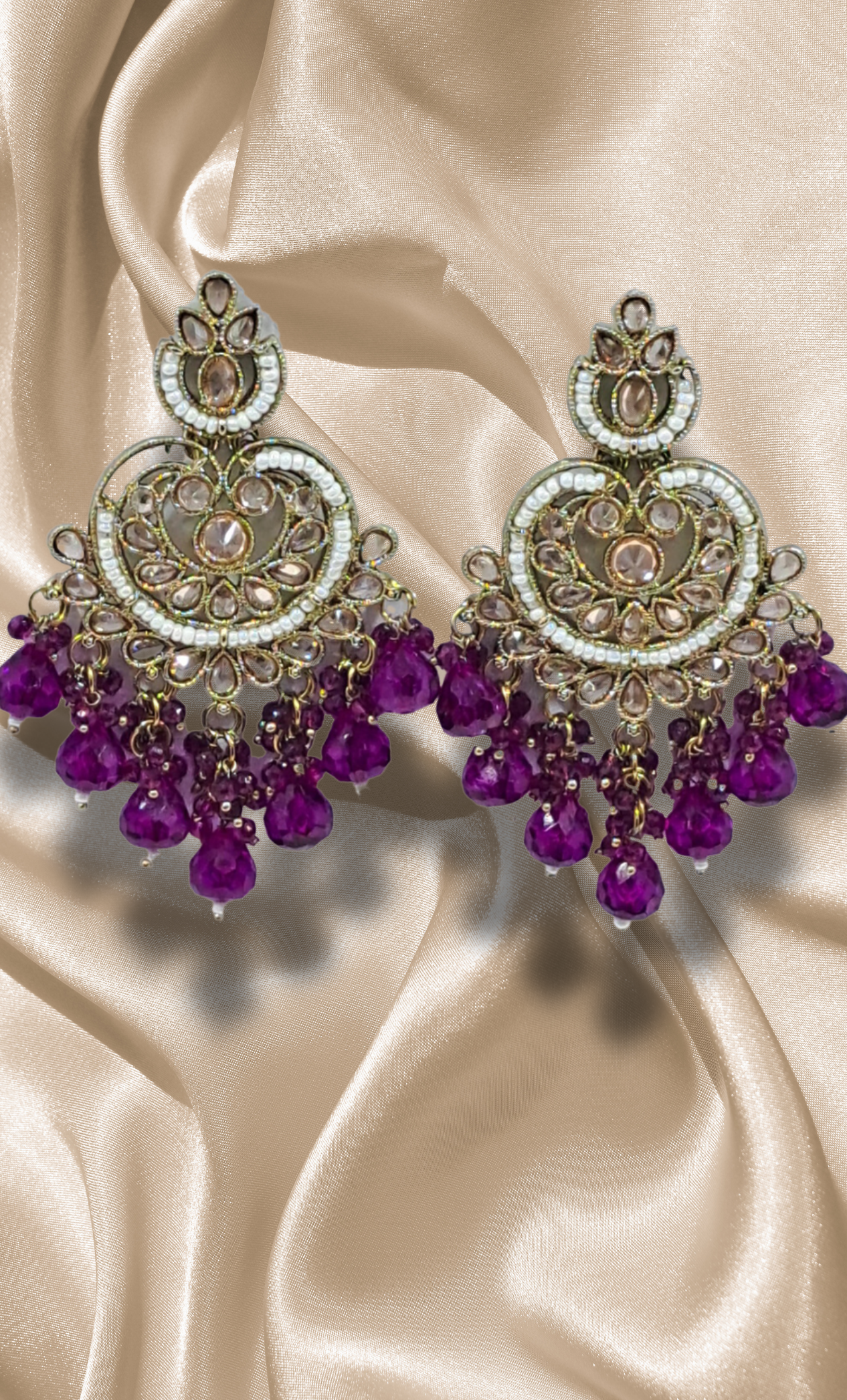 Purple Drop Earrings