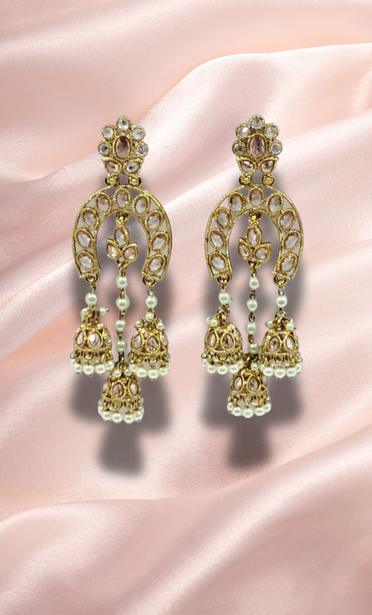 Gold Jumki Drop Earrings