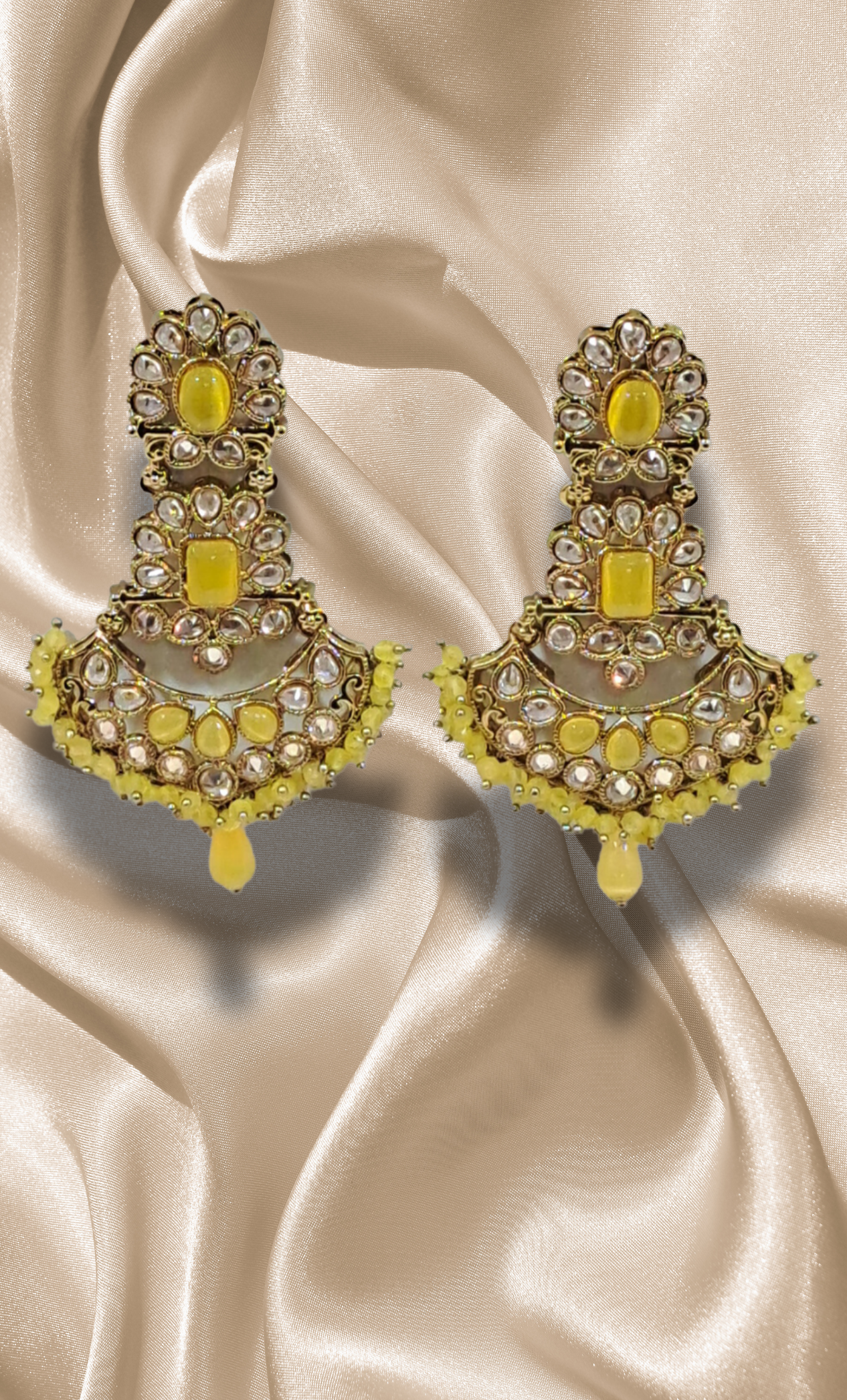 Light Mustard Drop Earrings