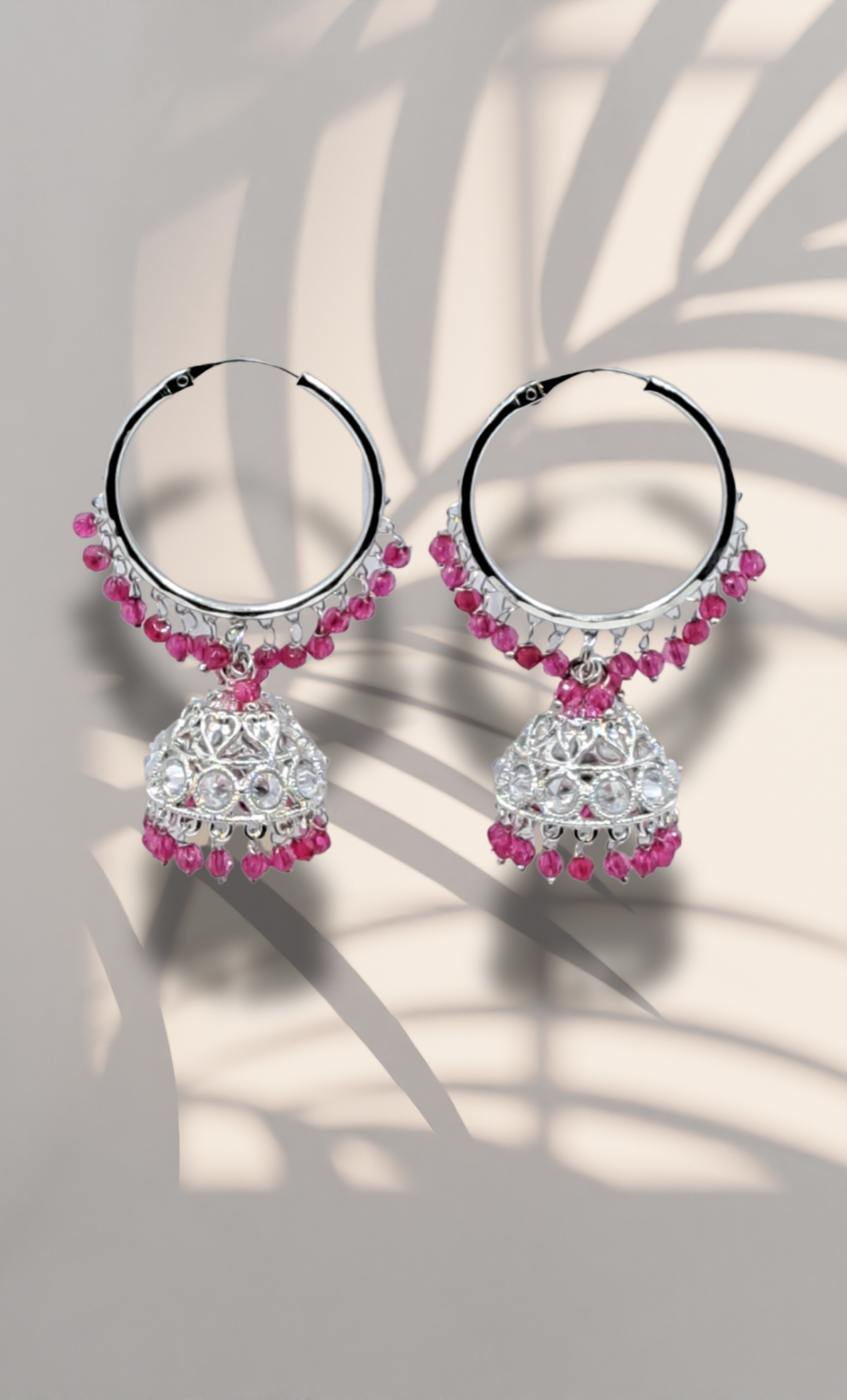 Cerise Hoop Jumki Earrings