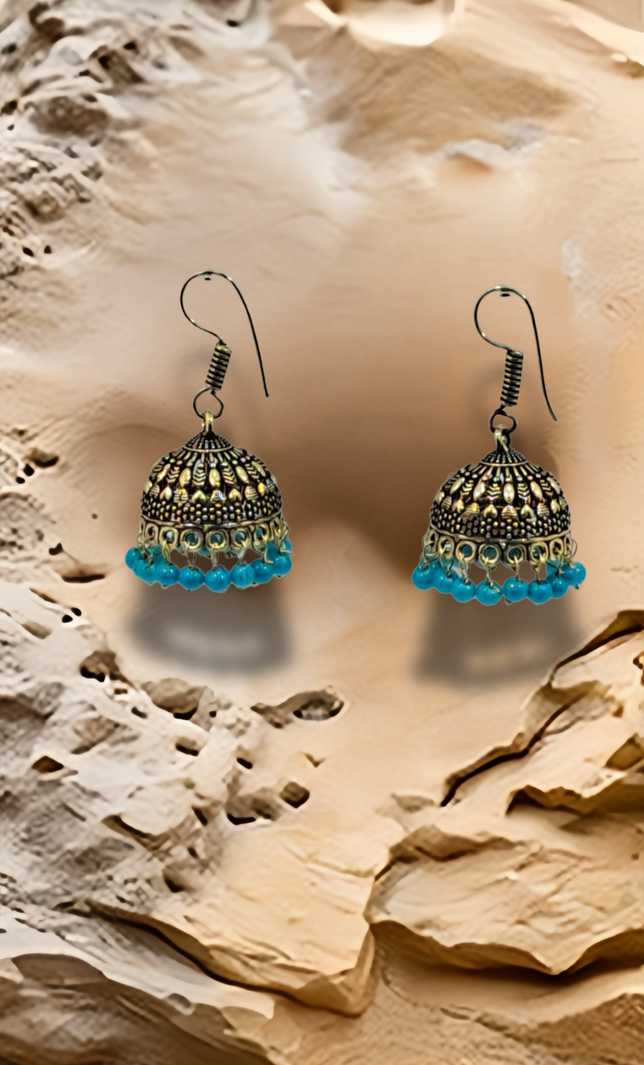 Teal Green Jumki Earrings