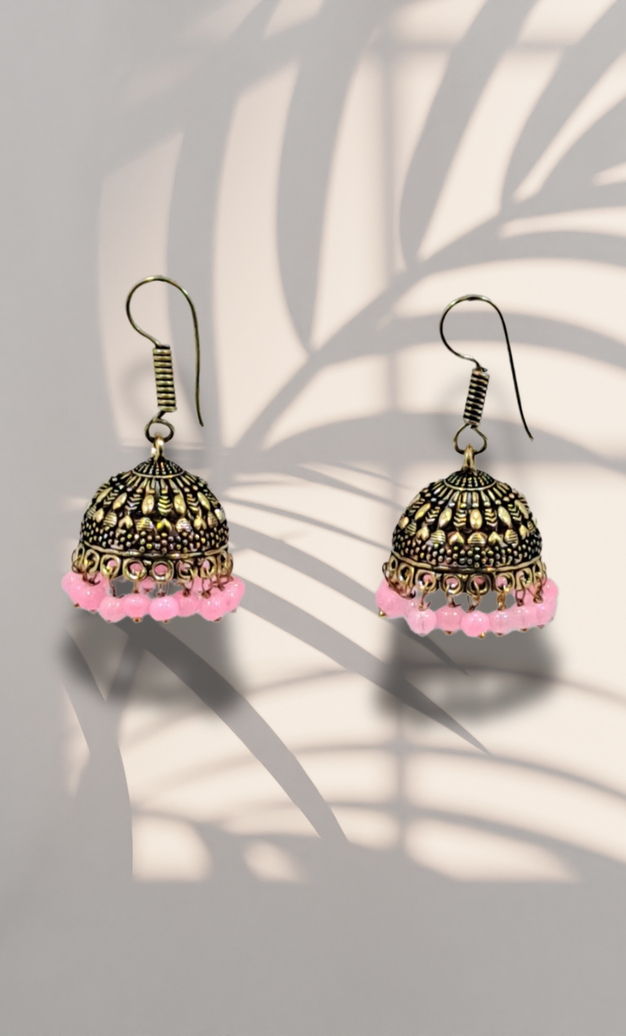 Pink Jumki Earrings