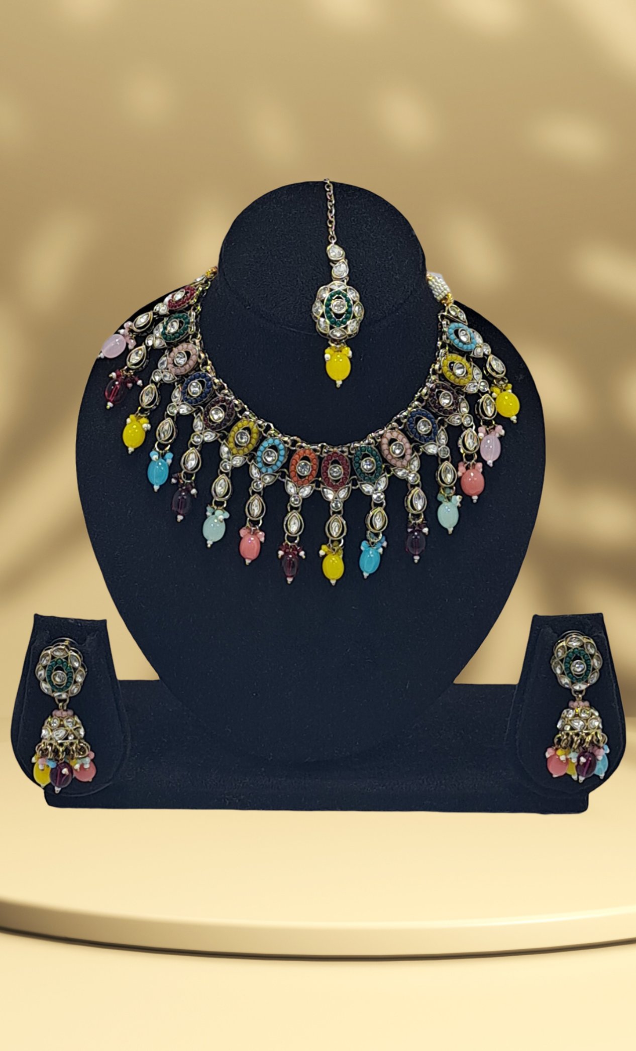 Multi-Colour Stone Work Chocker Set