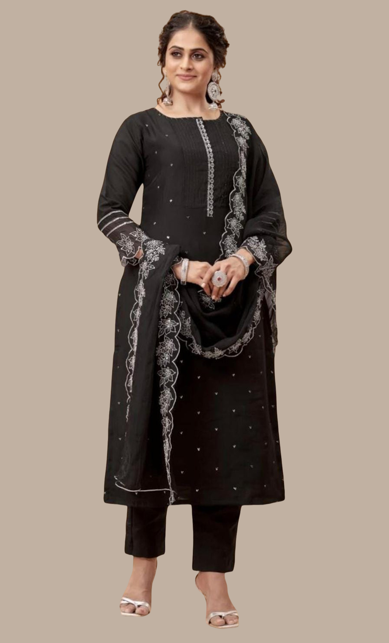 Black Embroidered Punjabi