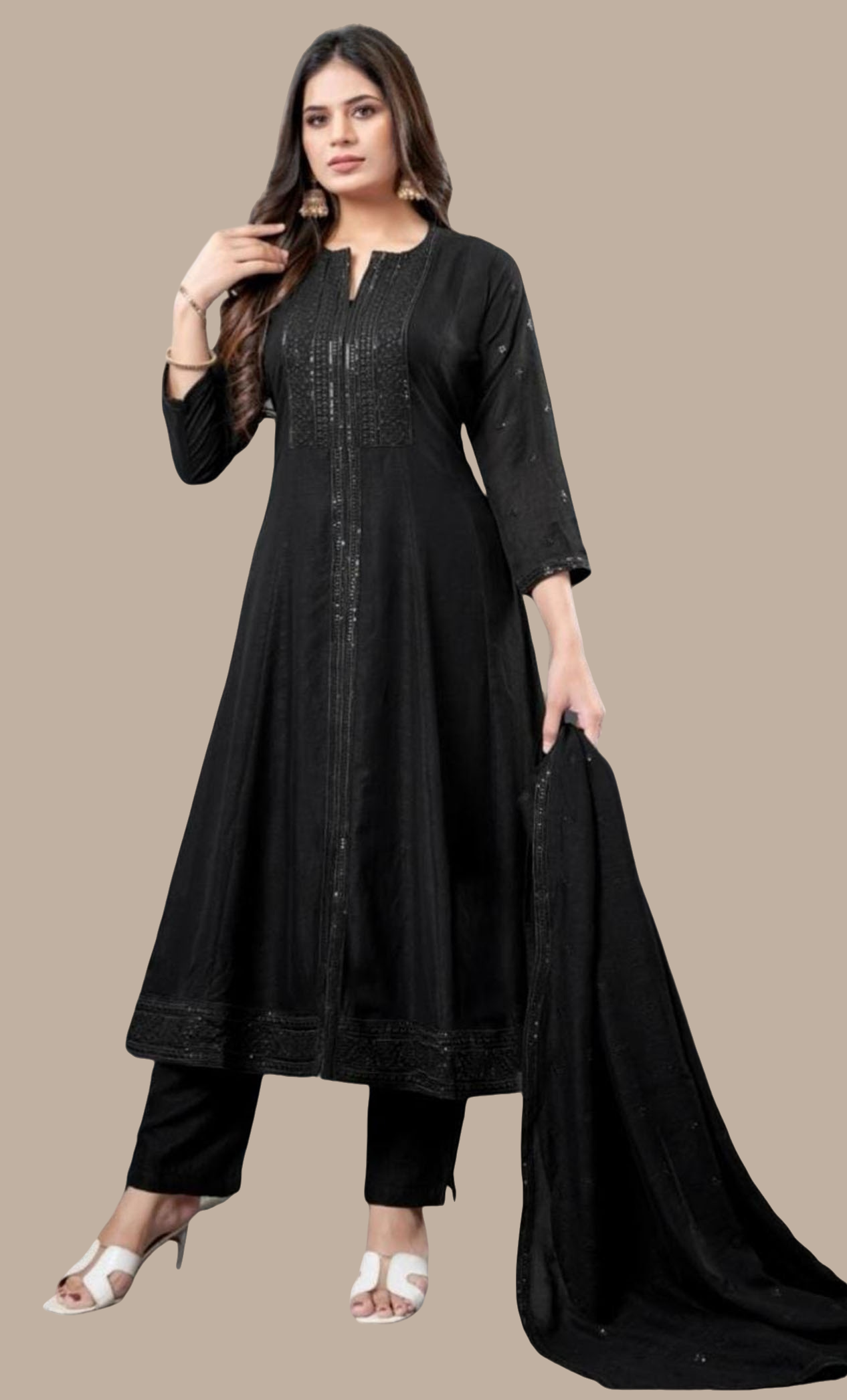 Black Embroidered Punjabi