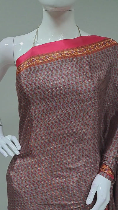 Coral Printed Sari