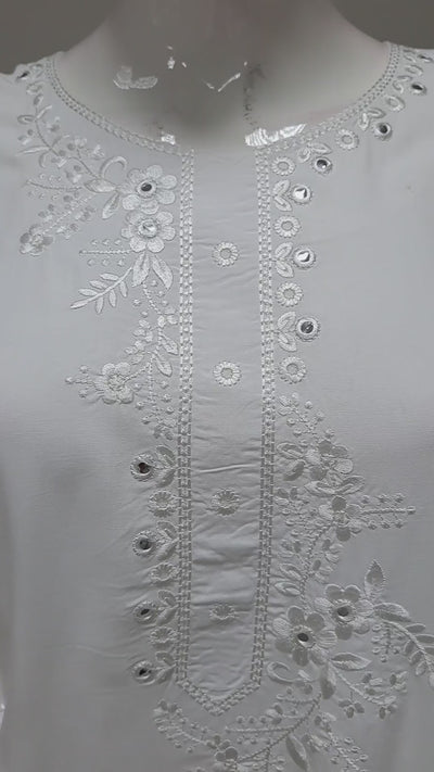 White Embroidered Punjabi