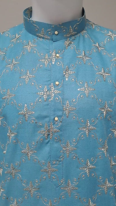 Deep Blue Embroidered Kurta Set