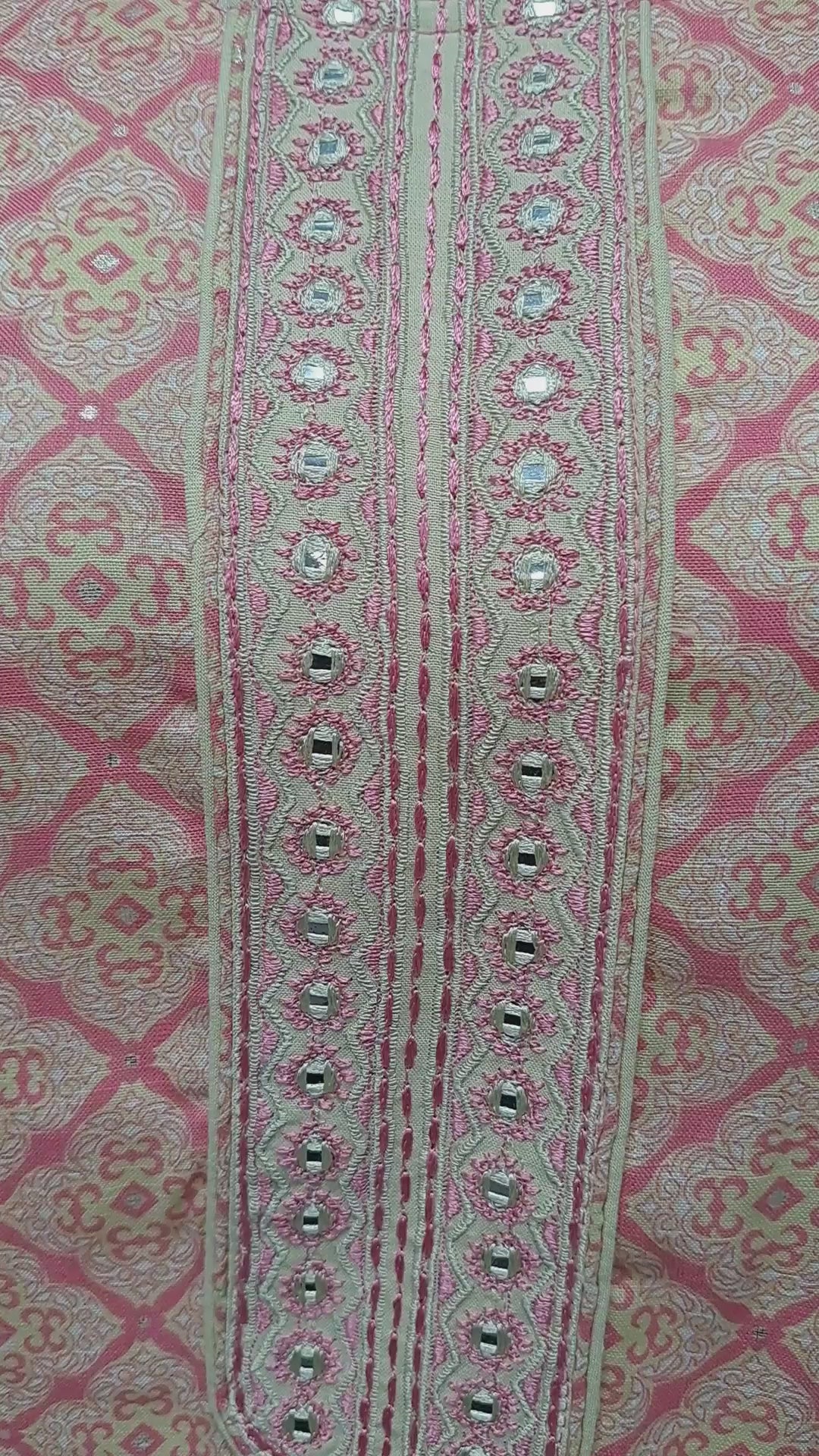 Salmon Pink Printed Salwar