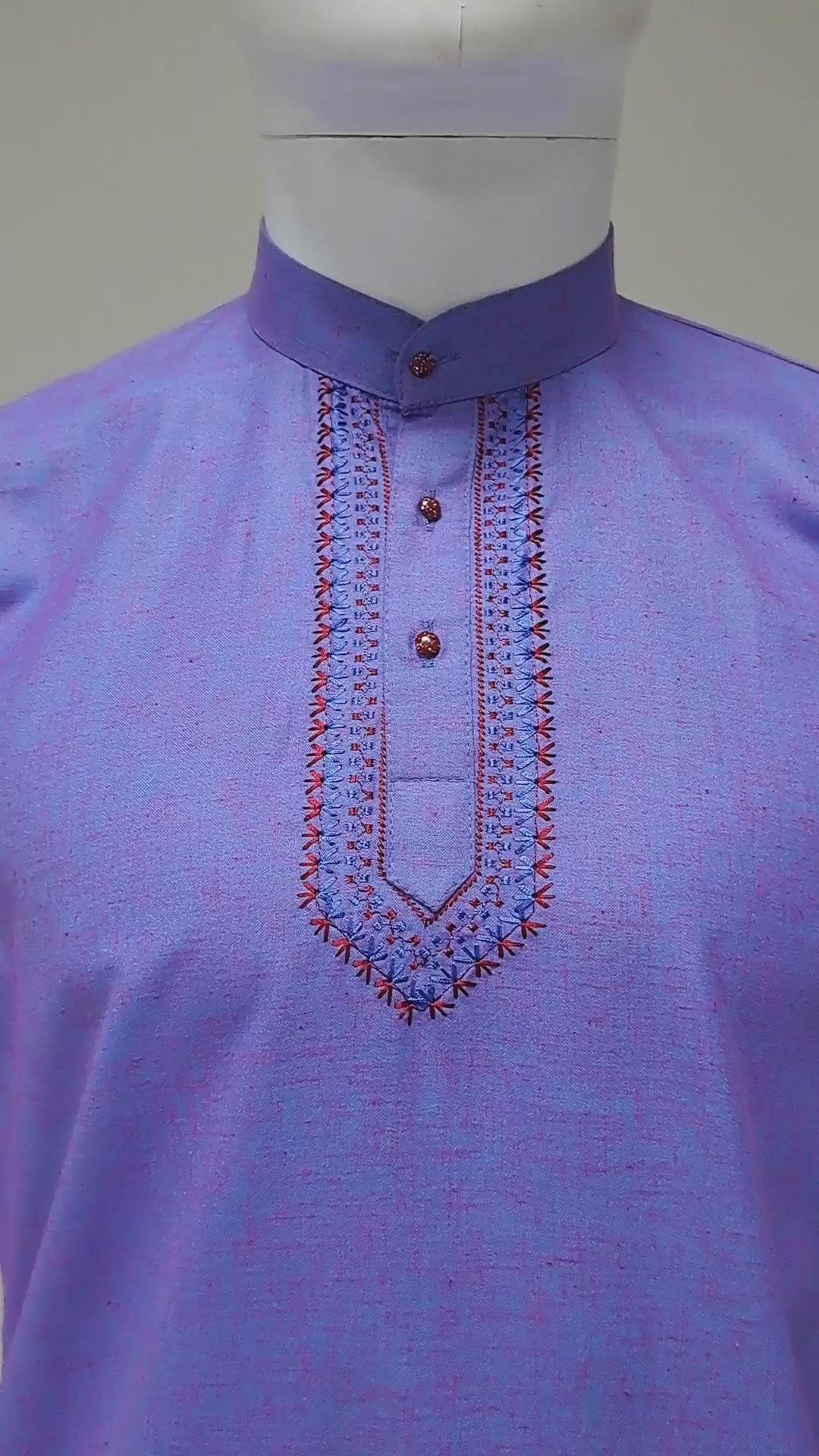 Majorelle Blue Embroidered Kurta Set