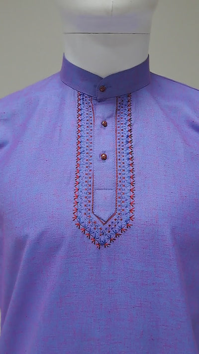 Majorelle Blue Embroidered Kurta Set