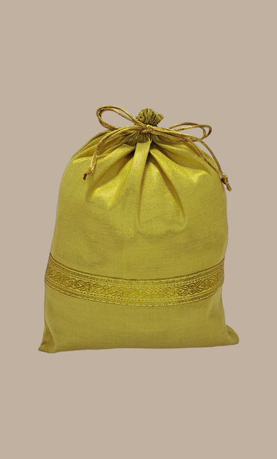 Gold Embroidered Pouch Bag