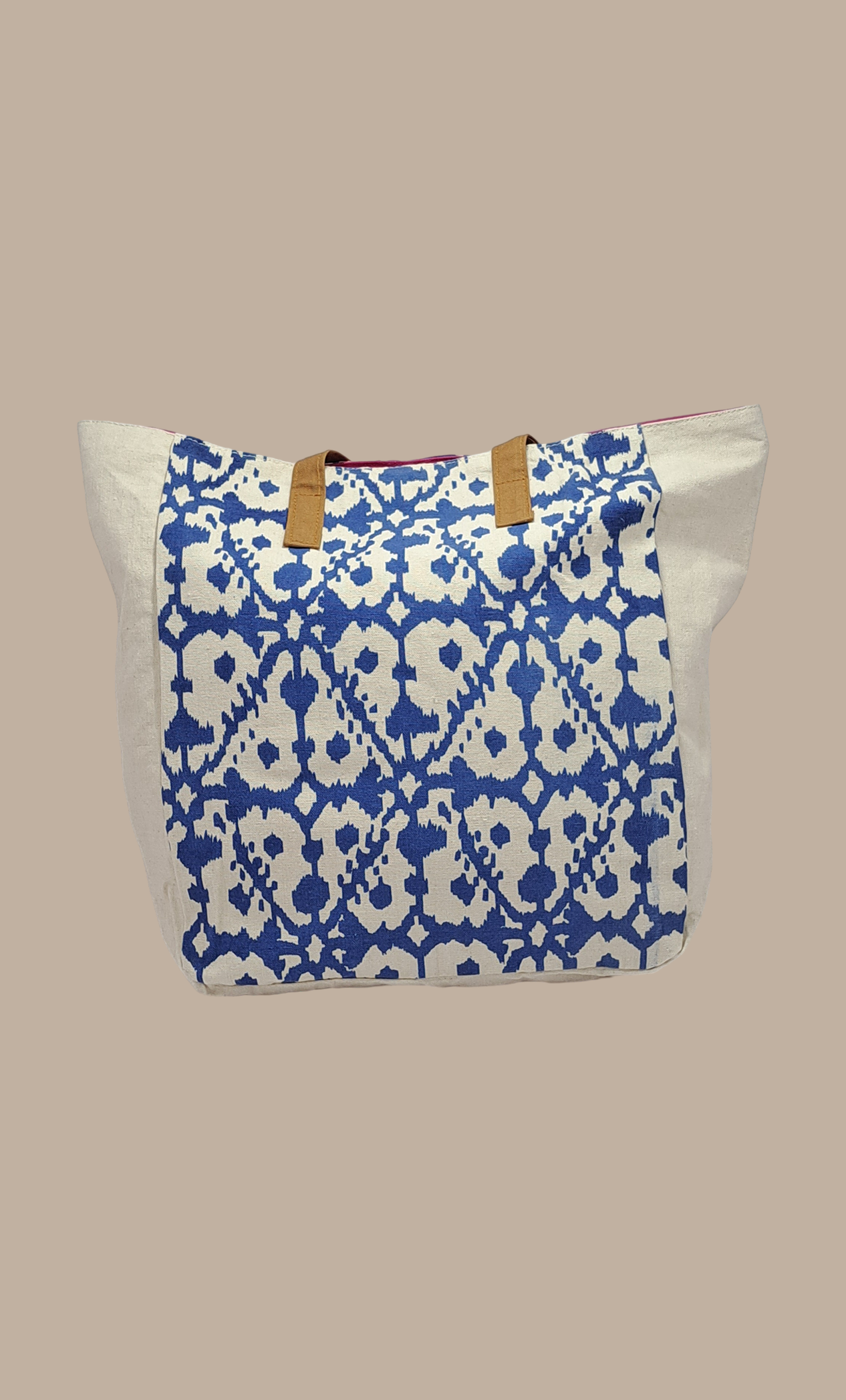 Deep Blue Printed Handbag