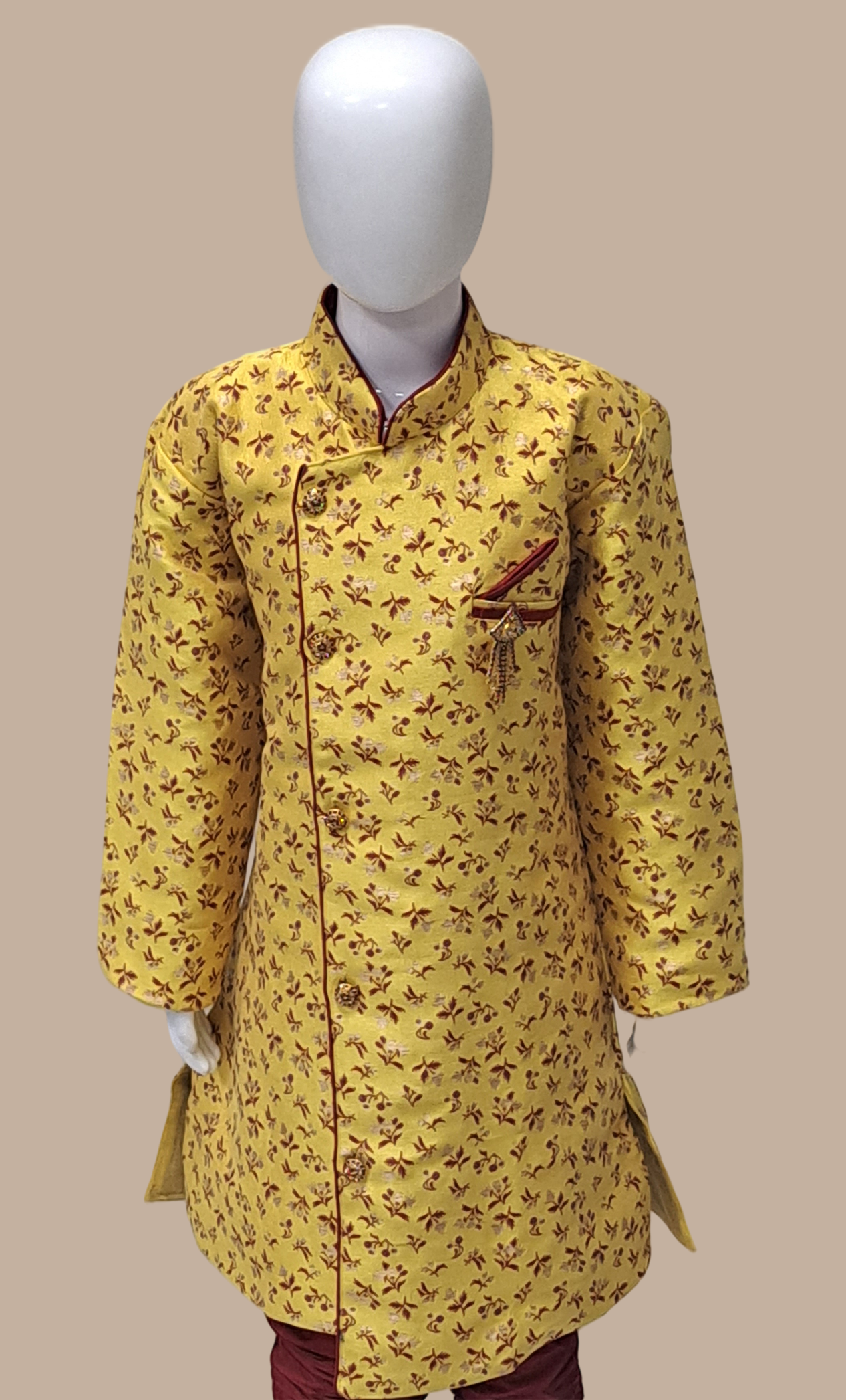 Canary Yellow Embroidered Kurta Set