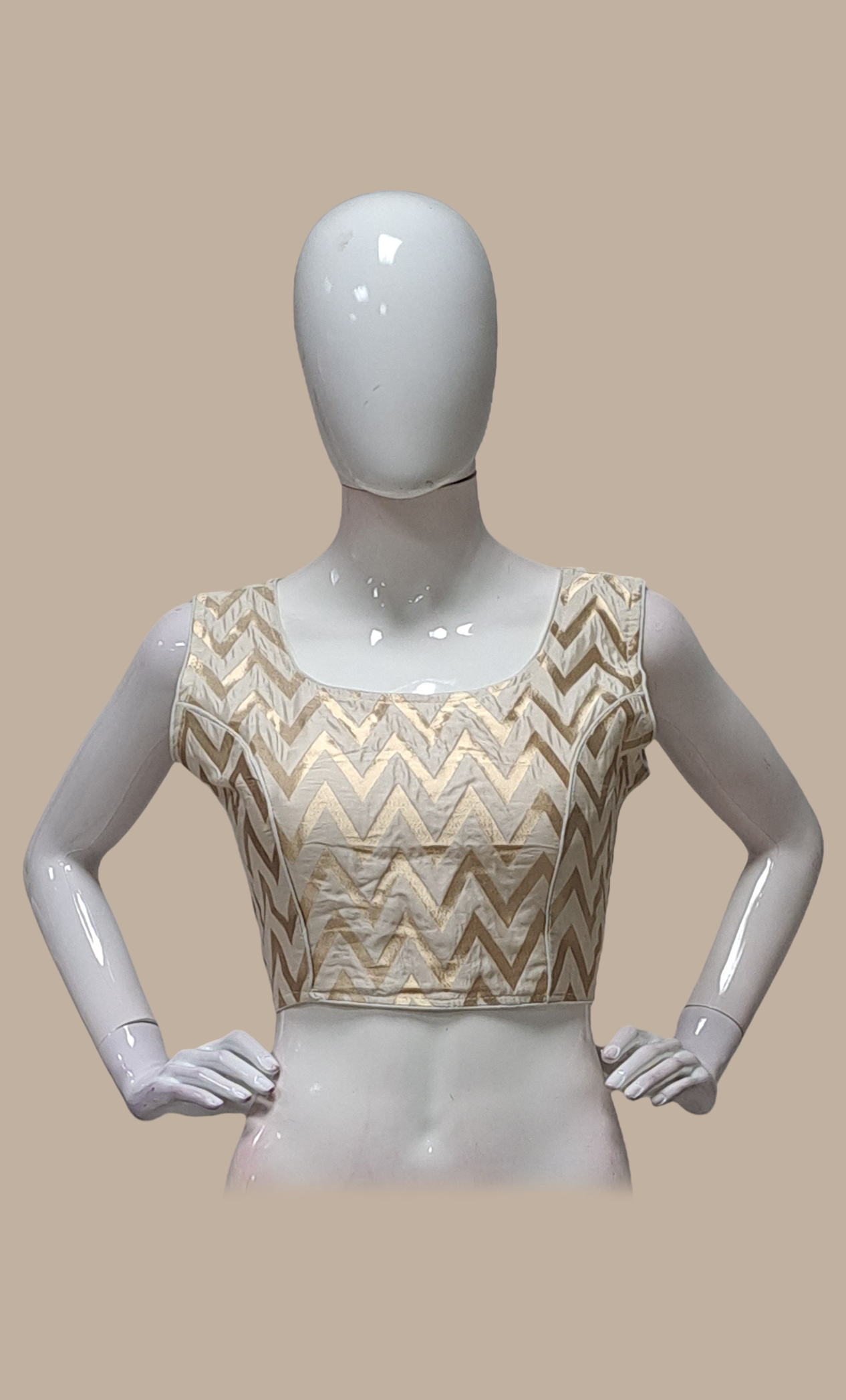 Light Biscuit Woven Blouse
