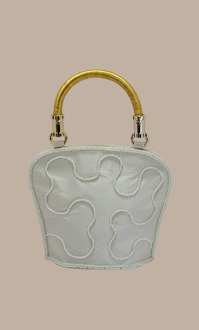 Pearl  Beadwork Embroidered Handbag