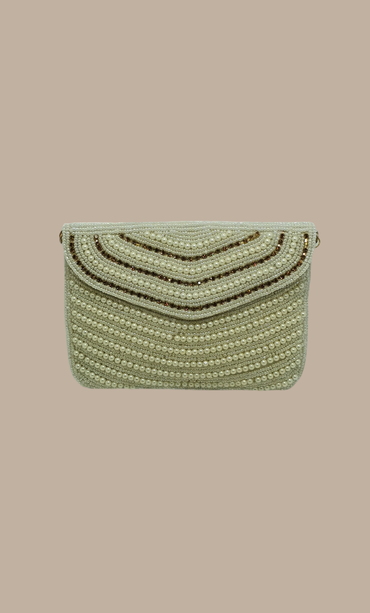 Pearl Work & Bead Work Embroidered Clutch