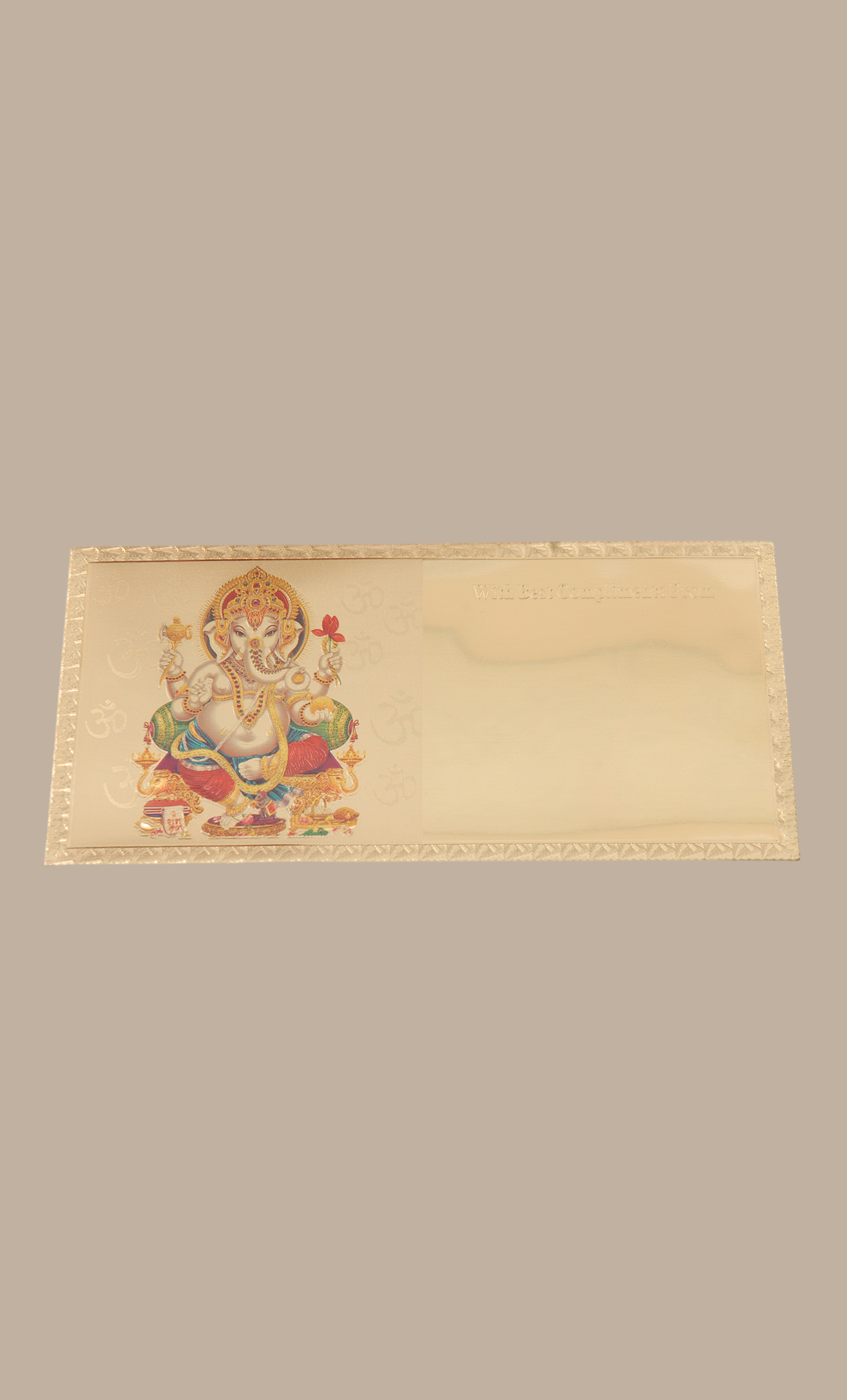 Gold Ganesha Printed Envelope