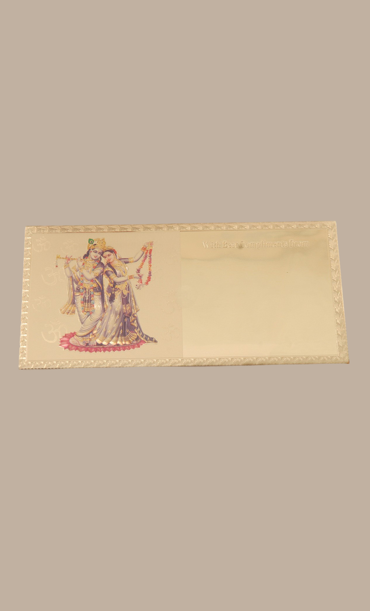 Gold Radha & Krishna Printed Envelope