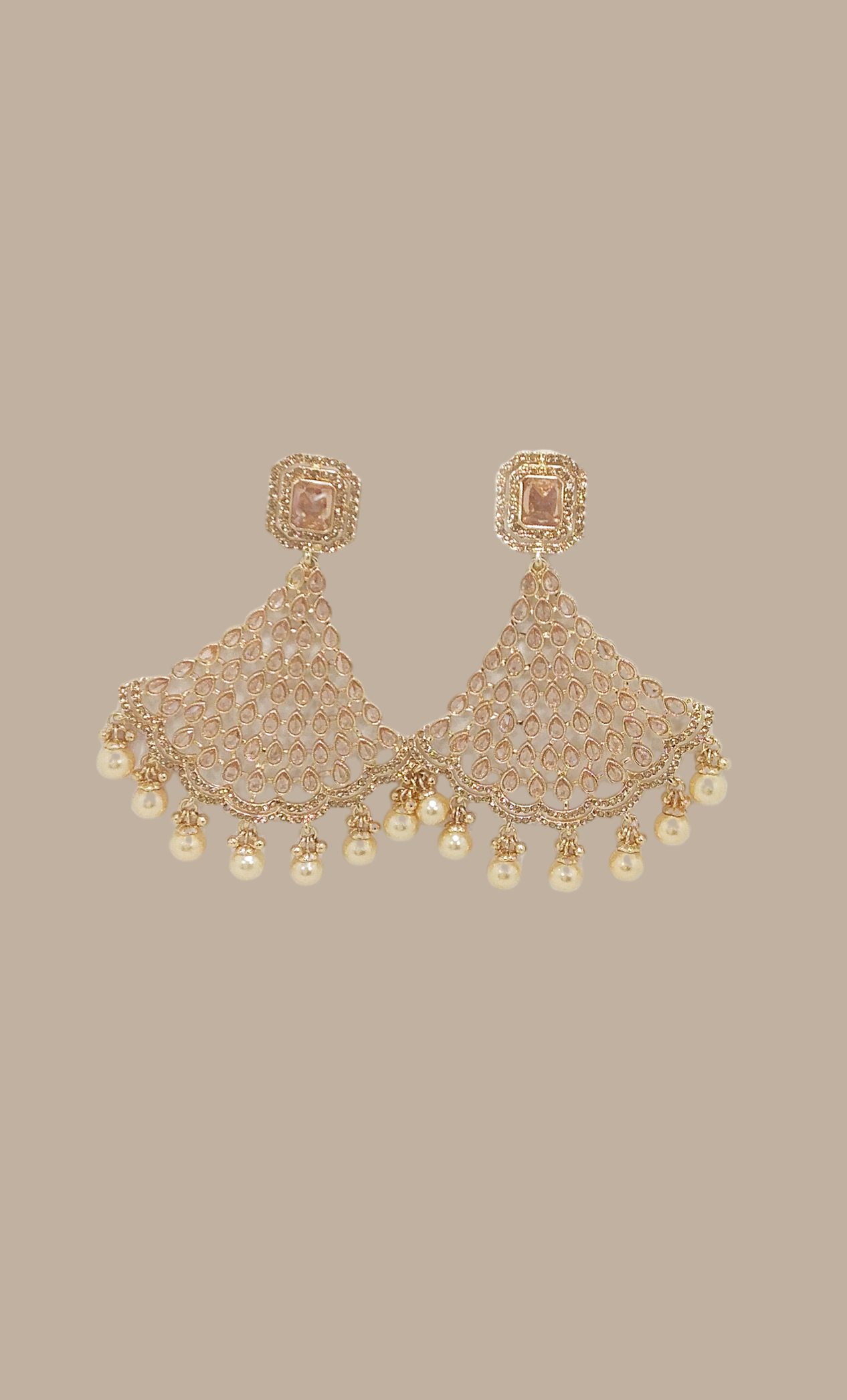 Light Bronze & Gold Drop Earrings