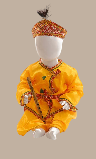 Boys Yellow Krishna Outfit